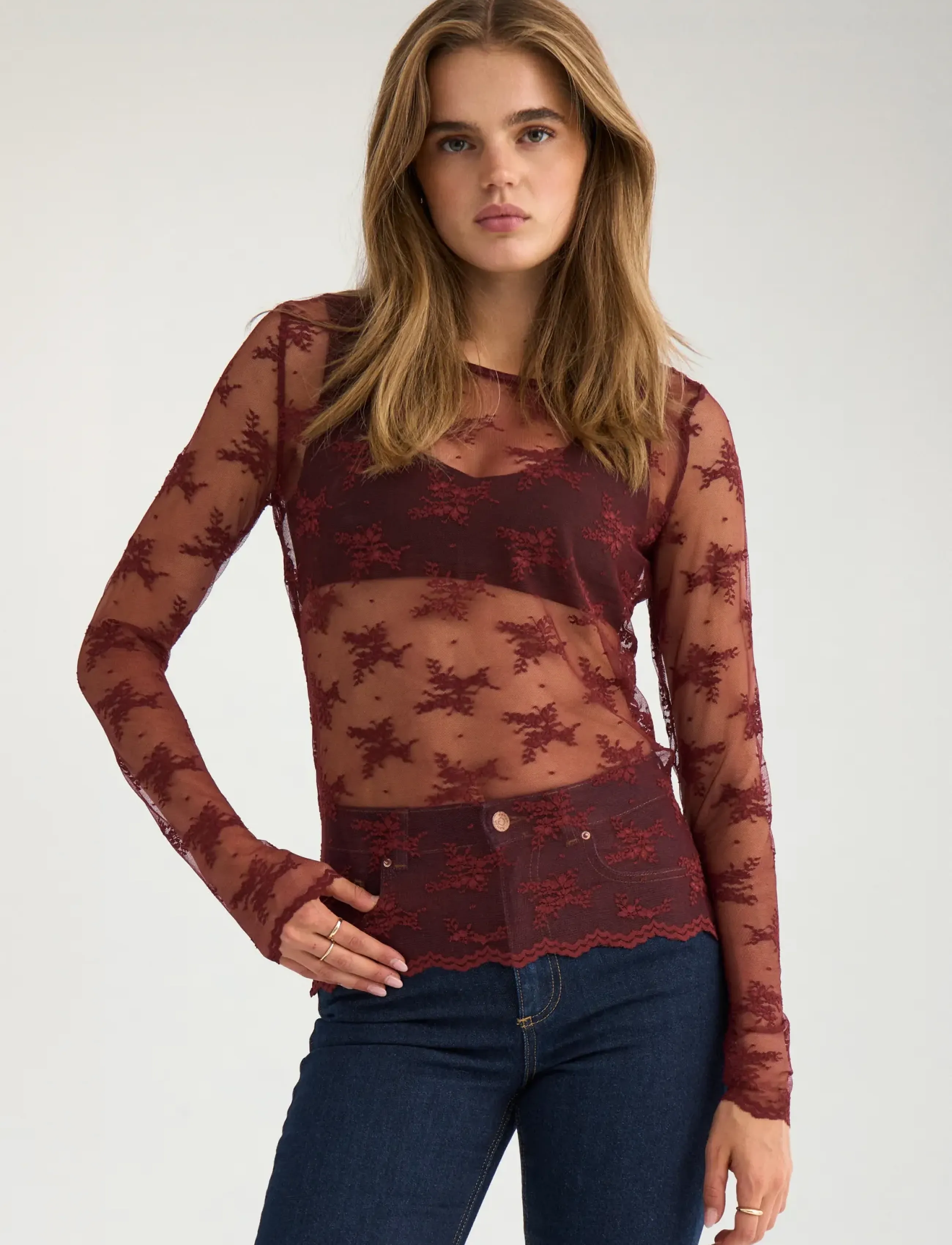 Nümph - NUNATALIA BLOUSE - langärmelige blusen - syrah - 0