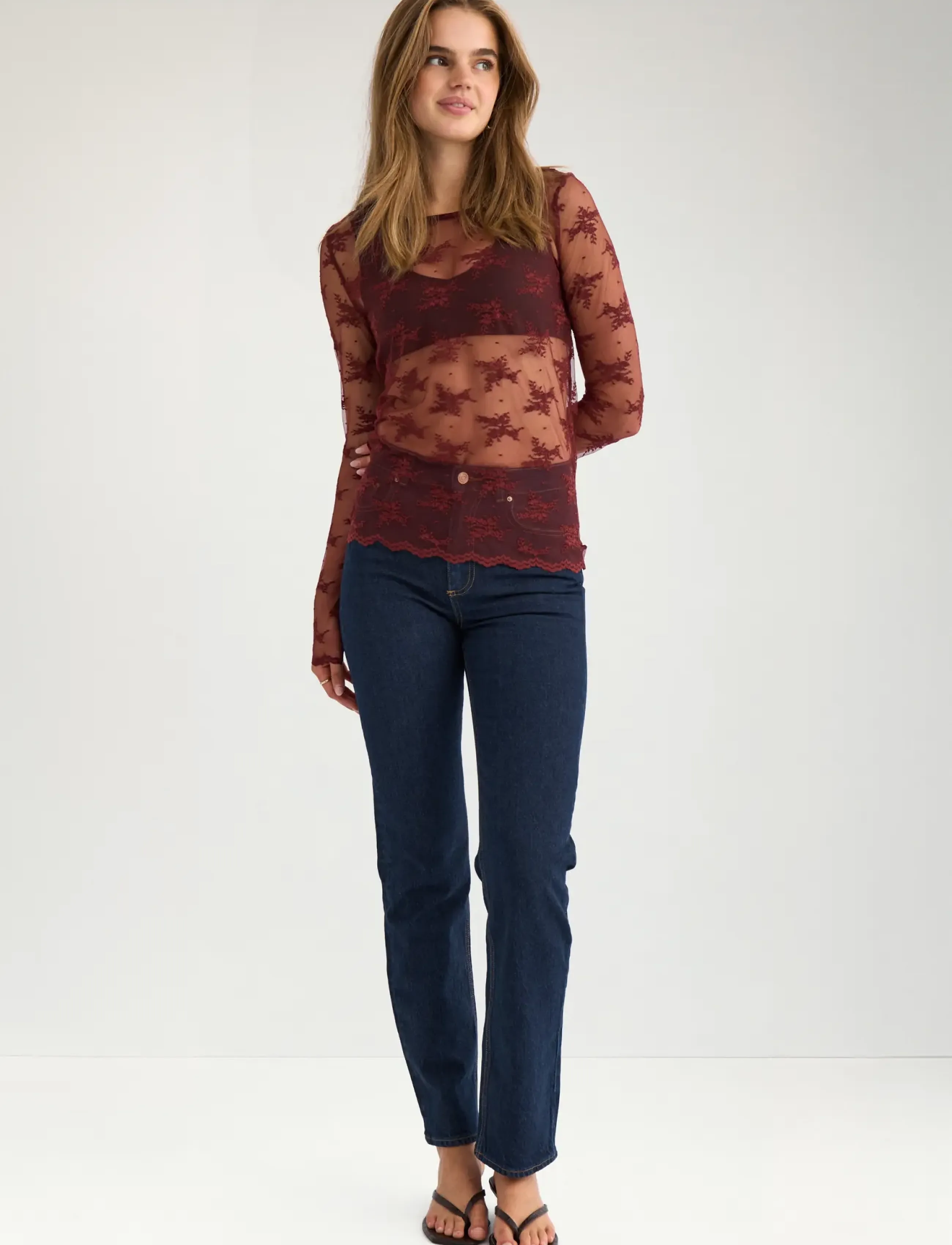 Nümph - NUNATALIA BLOUSE - langärmelige blusen - syrah - 3
