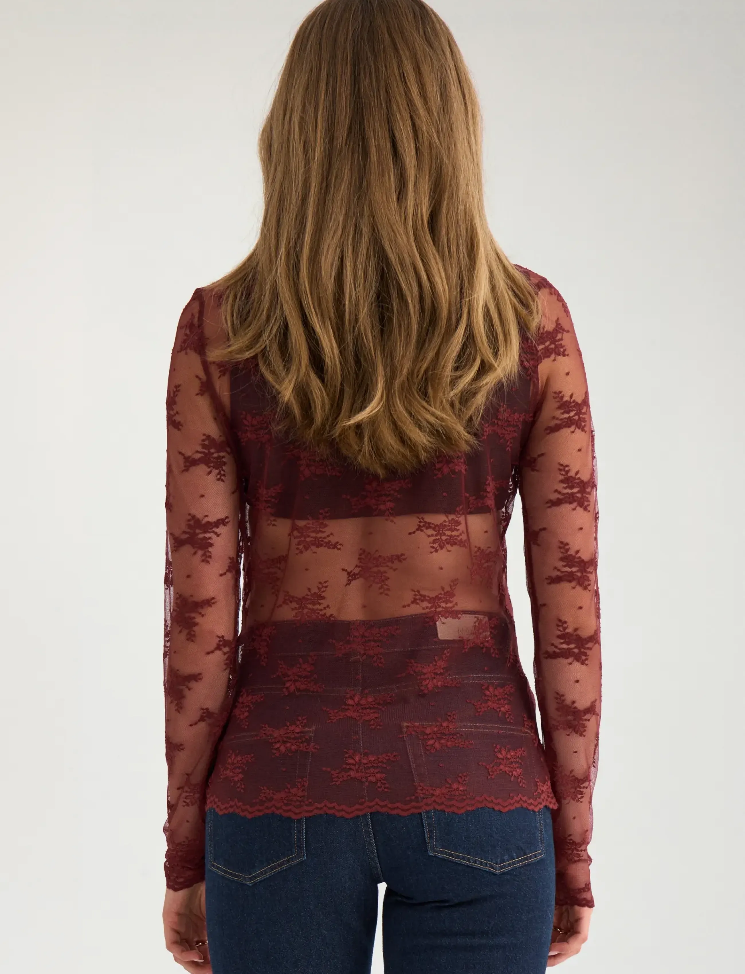 Nümph - NUNATALIA BLOUSE - langärmelige blusen - syrah - 4