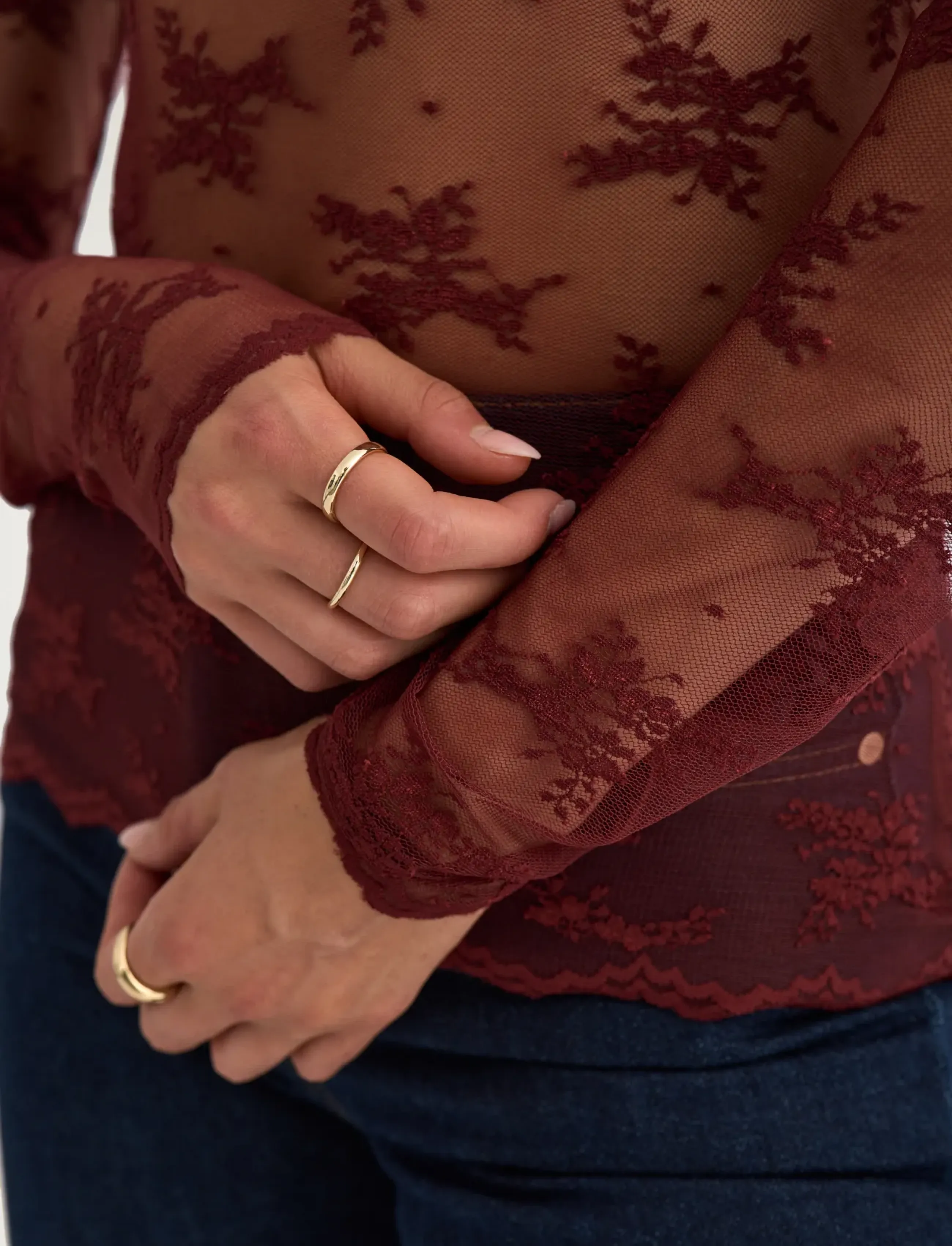 Nümph - NUNATALIA BLOUSE - langärmelige blusen - syrah - 5