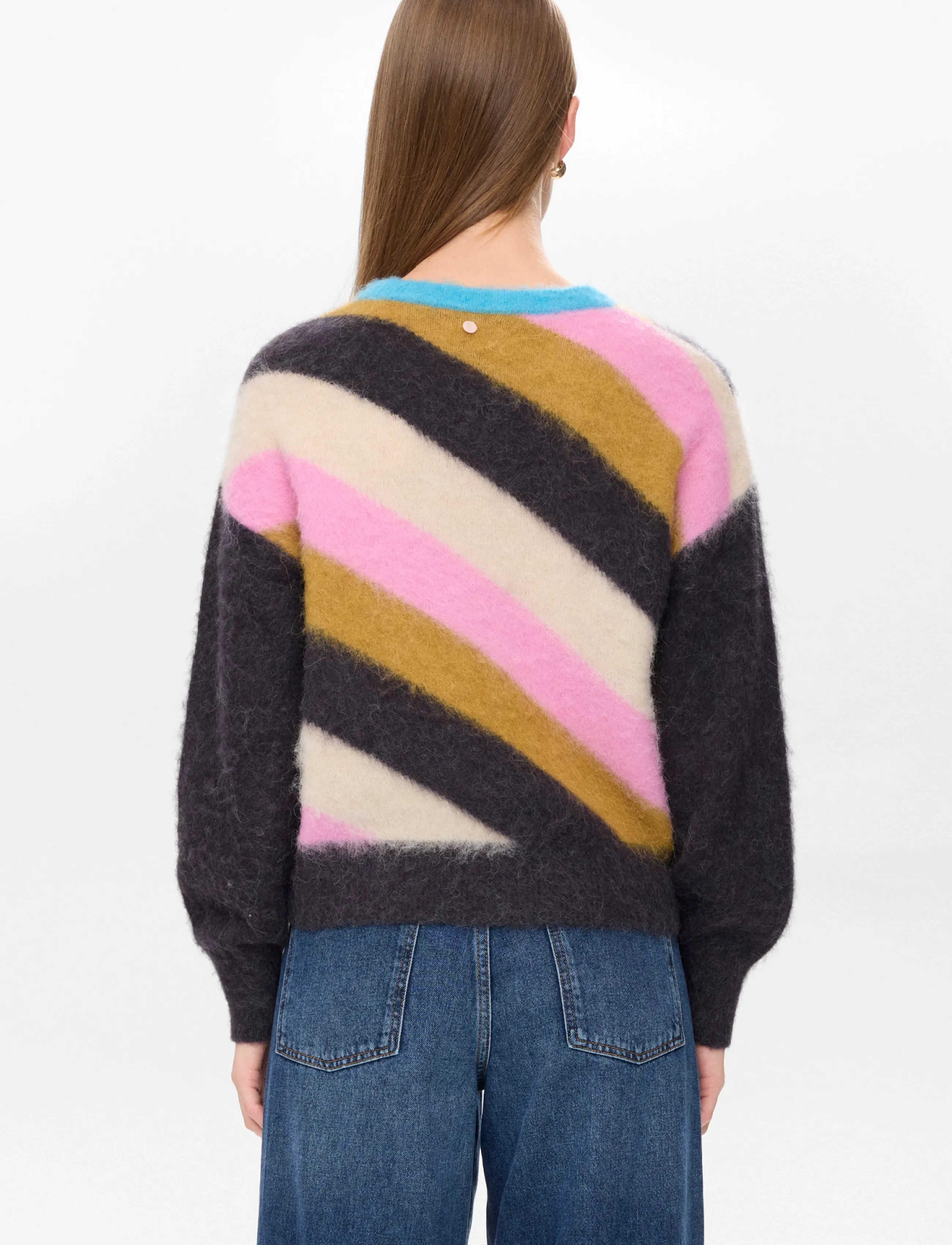 NÜMPH Nusuri Multi Stripe Pullover stickade tröjor dam – bild 5