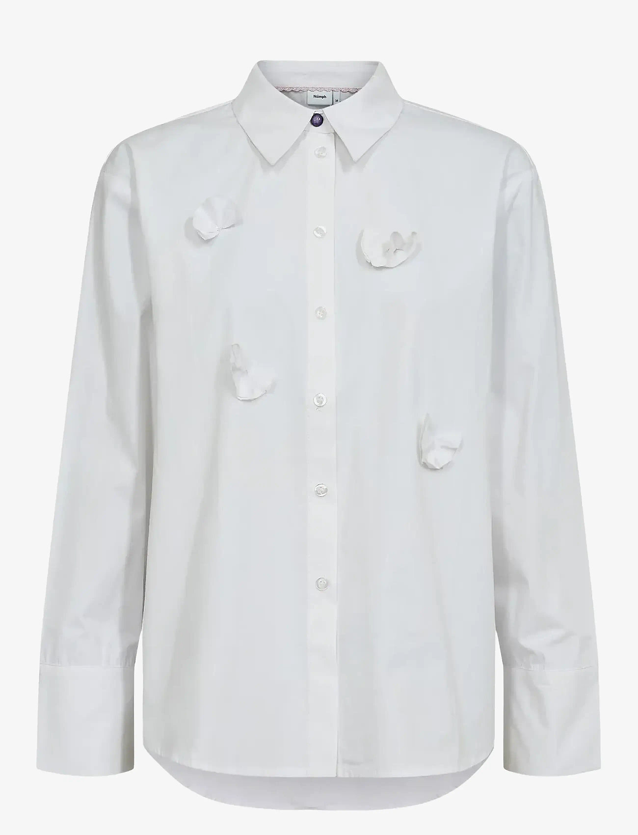 Nümph - NUFANI SHIRT - langärmlige hemden - bright white - 1