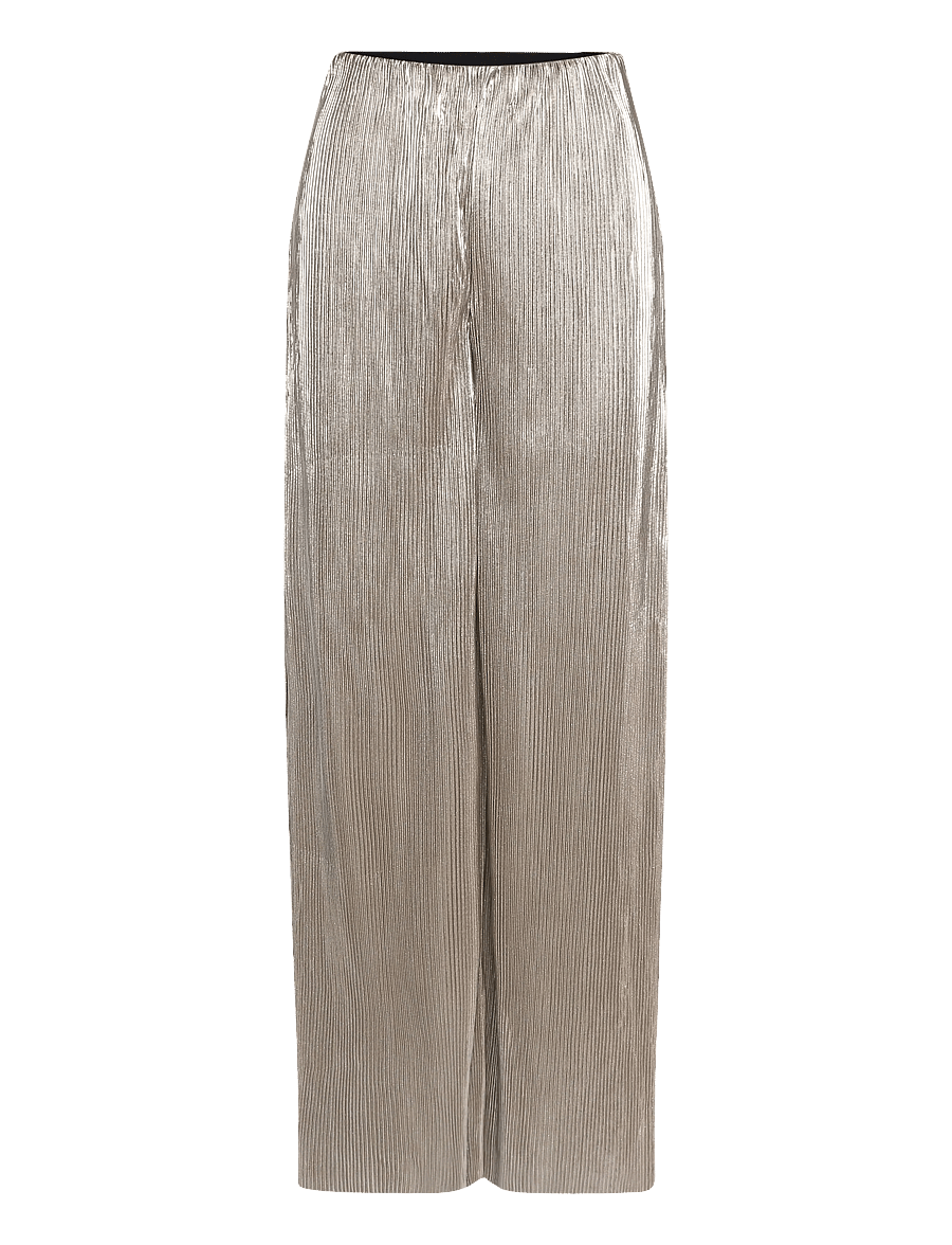 Nümph - NUJIVA PANTS - laia säärega püksid - champagne - 1