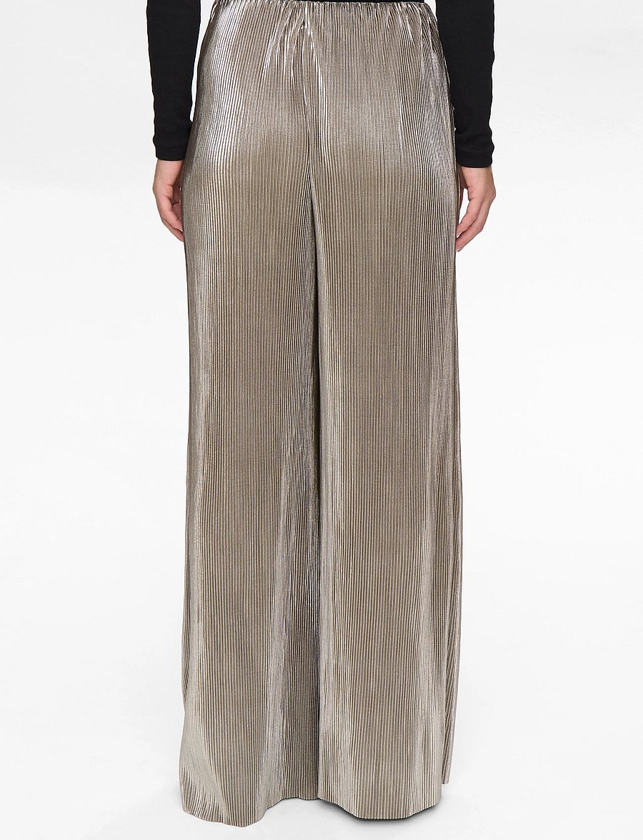 Nümph - NUJIVA PANTS - laia säärega püksid - champagne - 3
