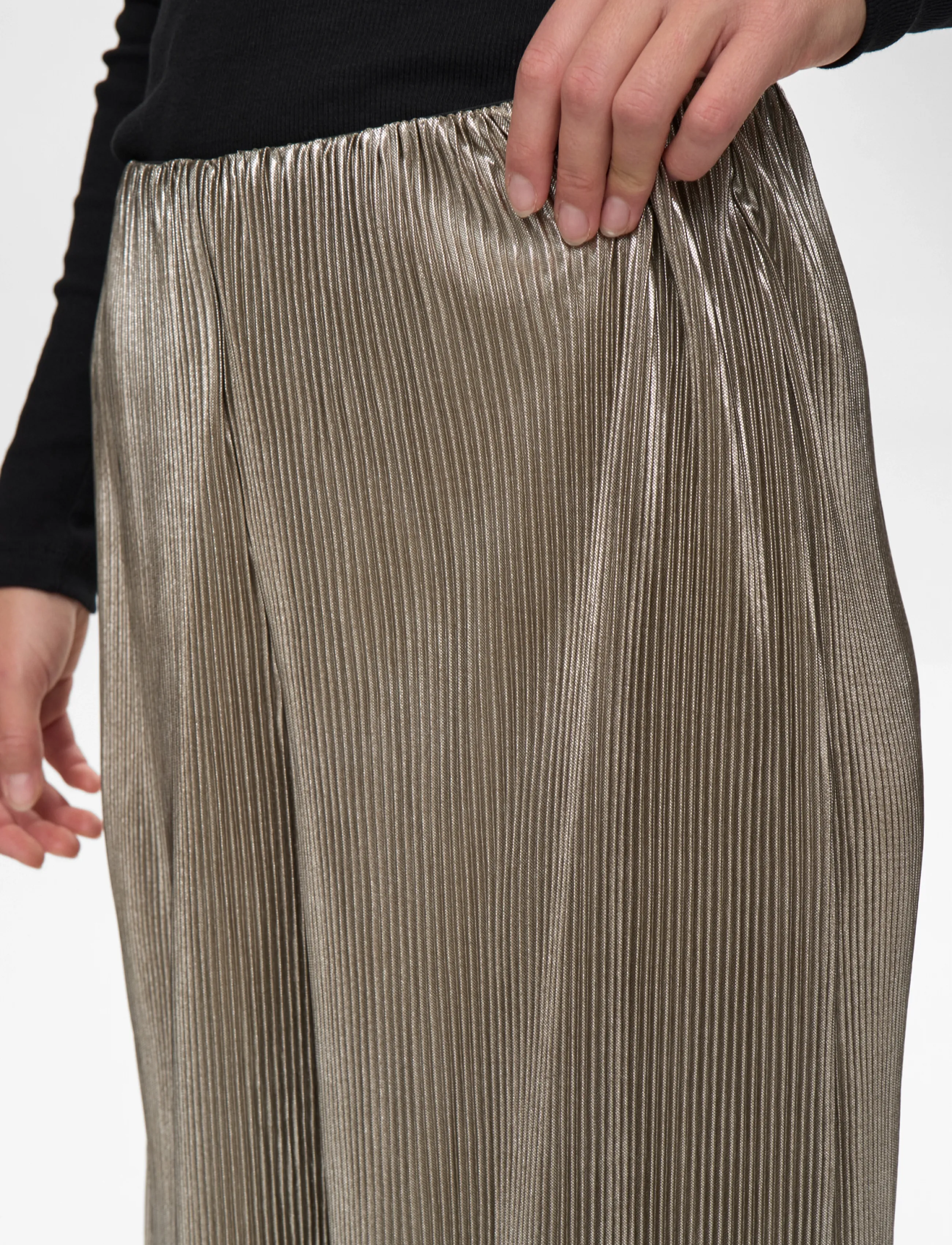 Nümph - NUJIVA PANTS - laia säärega püksid - champagne - 5