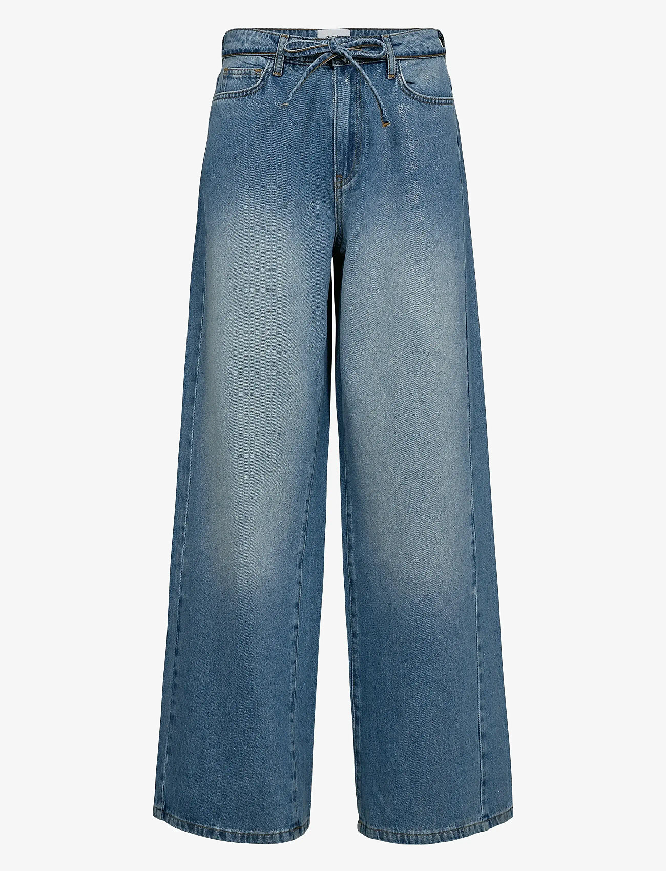 Nümph - NUBROOKLYN JEANS GLAM - straight jeans - blue denim silver foil - 1