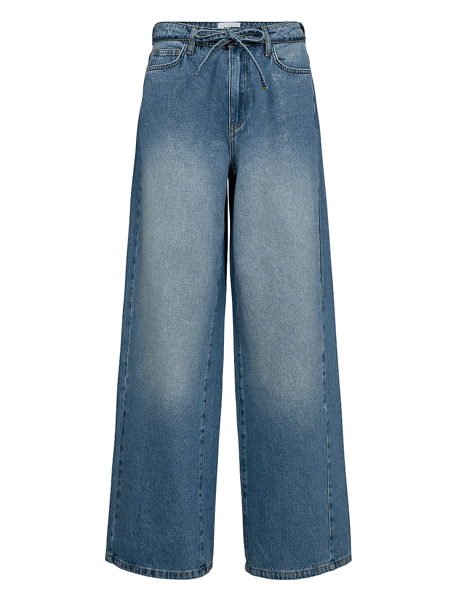 Nümph - NUBROOKLYN JEANS GLAM - straight jeans - blue denim silver foil - 1