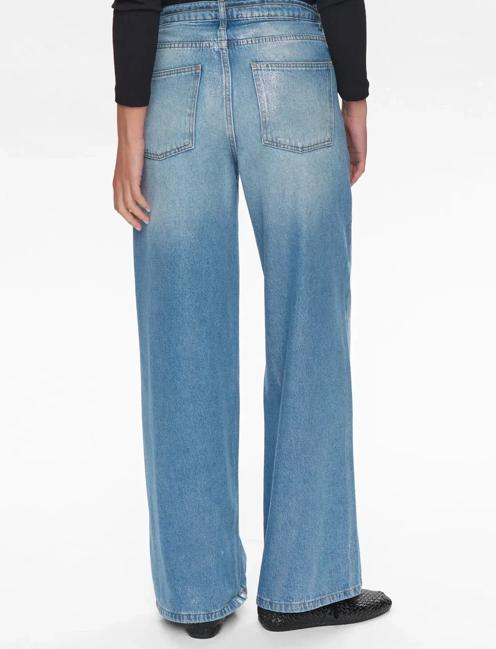 Nümph - NUBROOKLYN JEANS GLAM - raka jeans - blue denim silver foil - 4