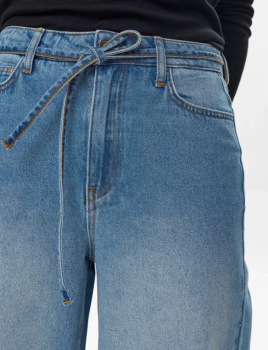 Nümph - NUBROOKLYN JEANS GLAM - straight jeans - blue denim silver foil - 5