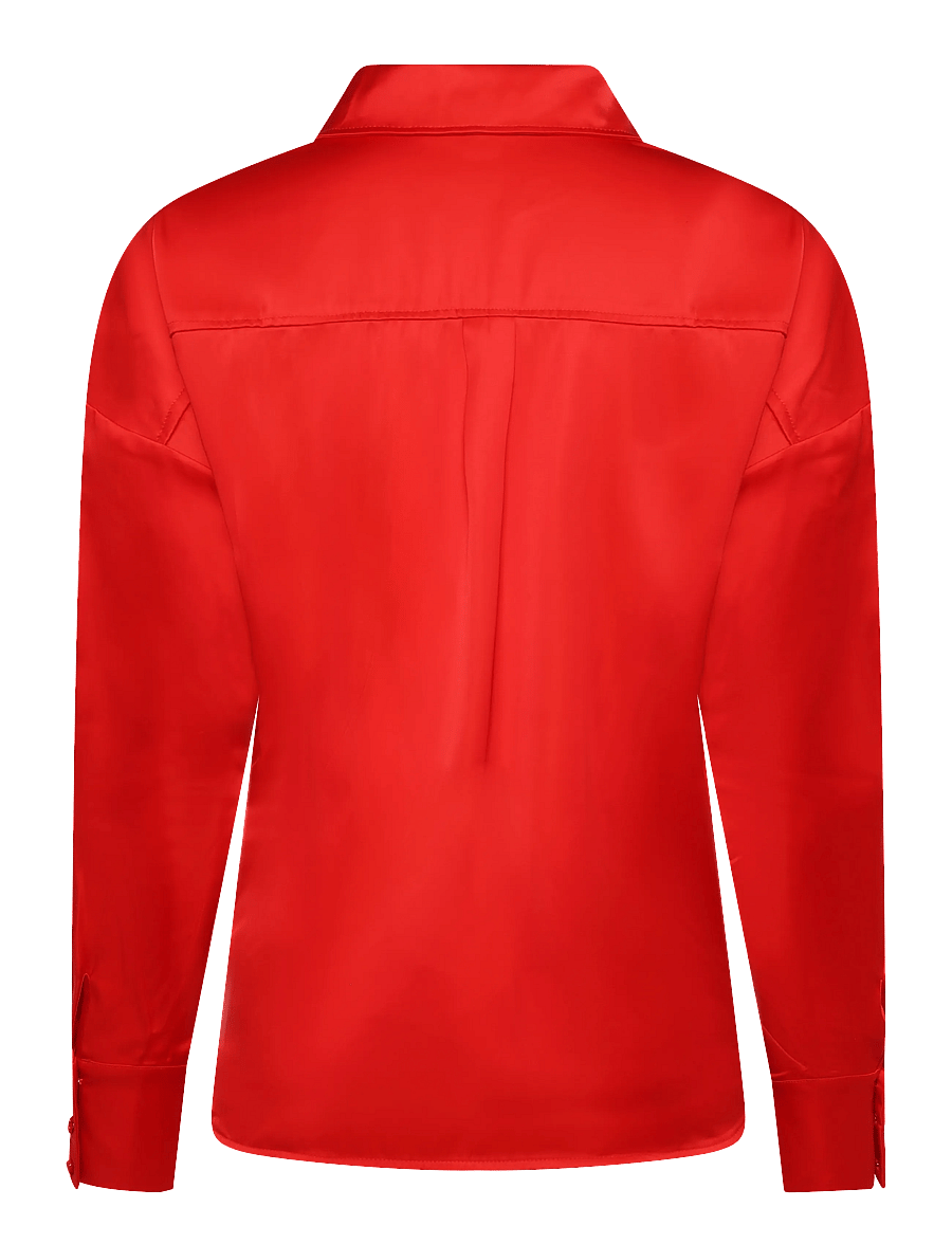 Nümph - NUSATTI SHIRT - langärmlige hemden - fiery red - 2