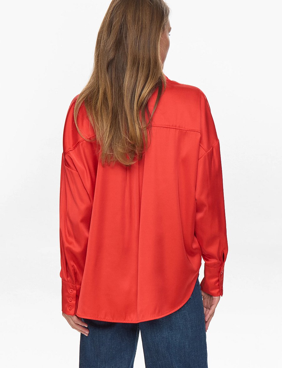 Nümph - NUSATTI SHIRT - langärmlige hemden - fiery red - 3
