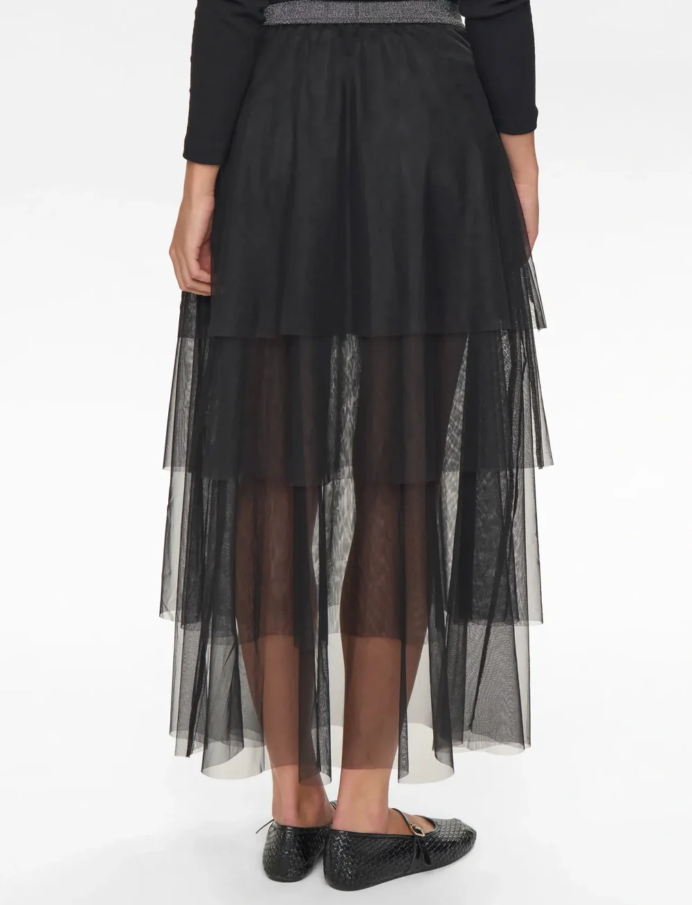 Nümph - NUEA LAYER SKIRT - maxikjolar - caviar - 4