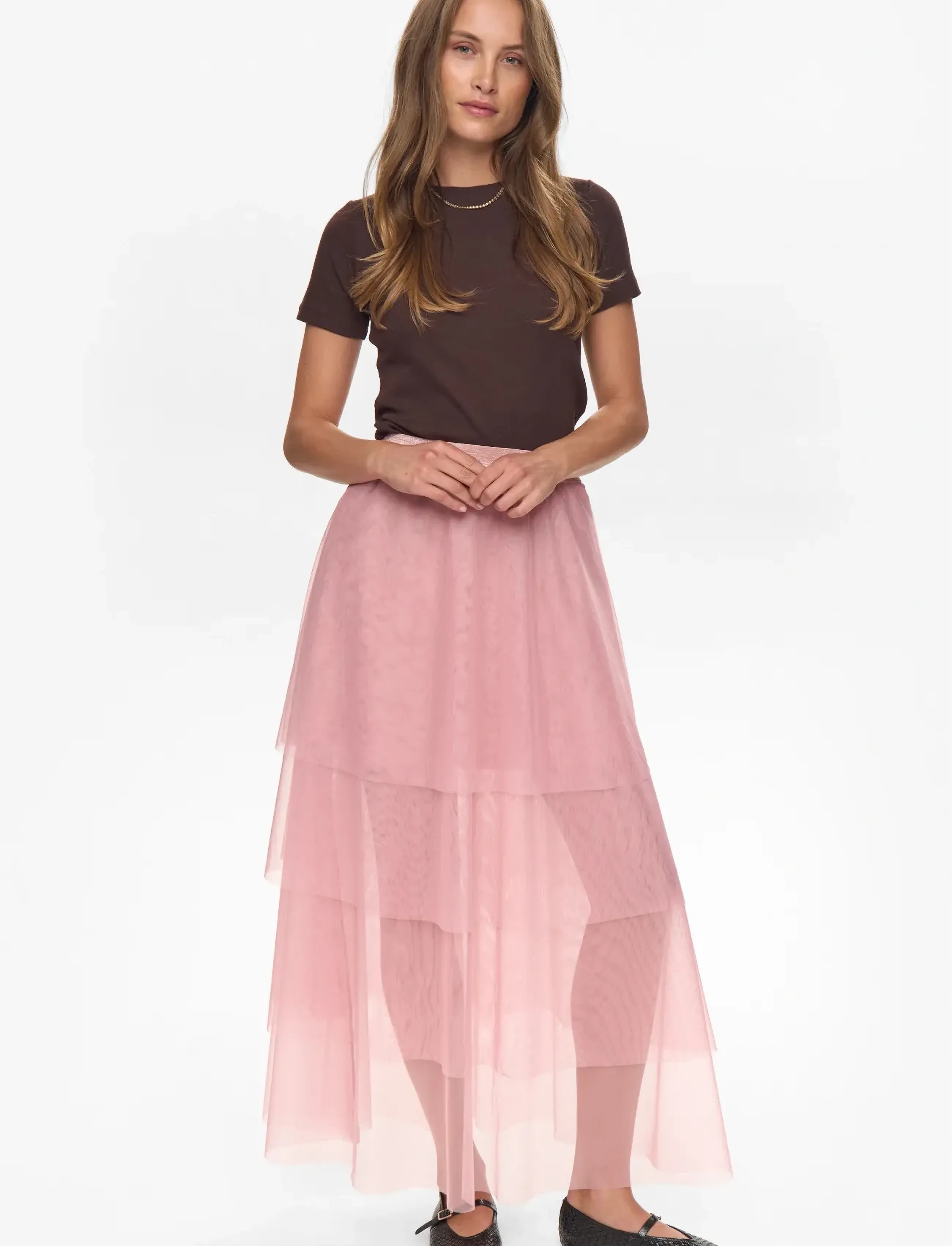 Nümph - NUEA LAYER SKIRT - maxi nederdele - foxglove - 3