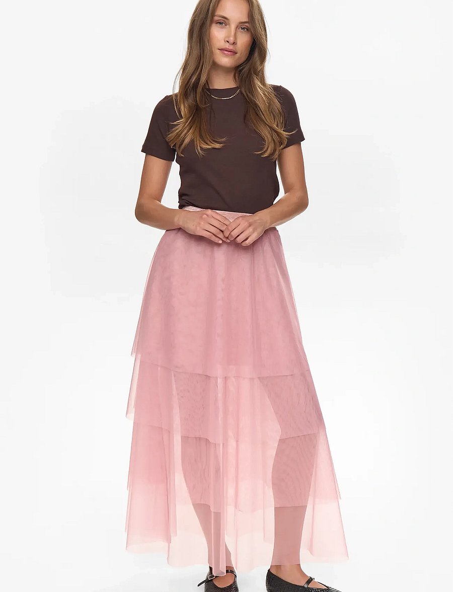 Nümph - NUEA LAYER SKIRT - maxi nederdele - foxglove - 3