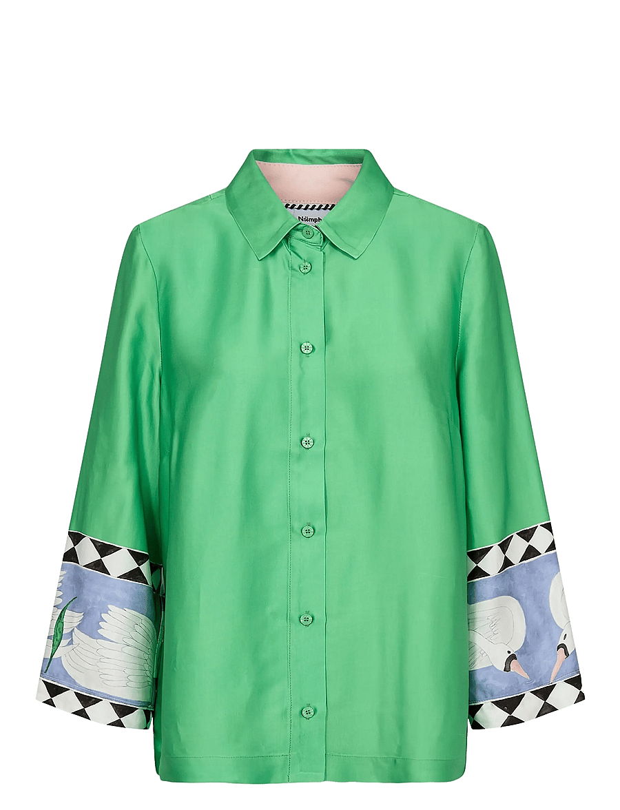 Nümph - NUADELINA SHIRT - pikkade varrukatega särgid - vibrant green - 1
