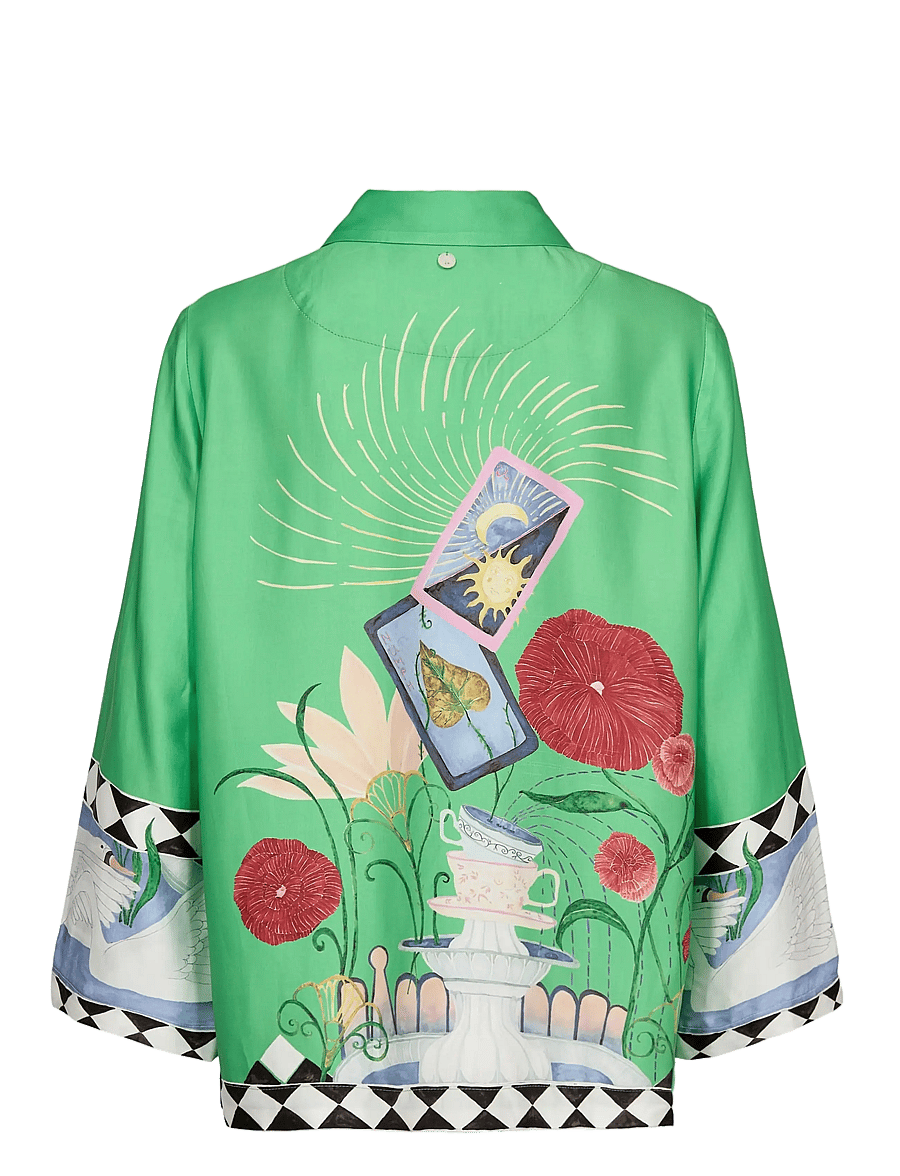 Nümph - NUADELINA SHIRT - pikkade varrukatega särgid - vibrant green - 2