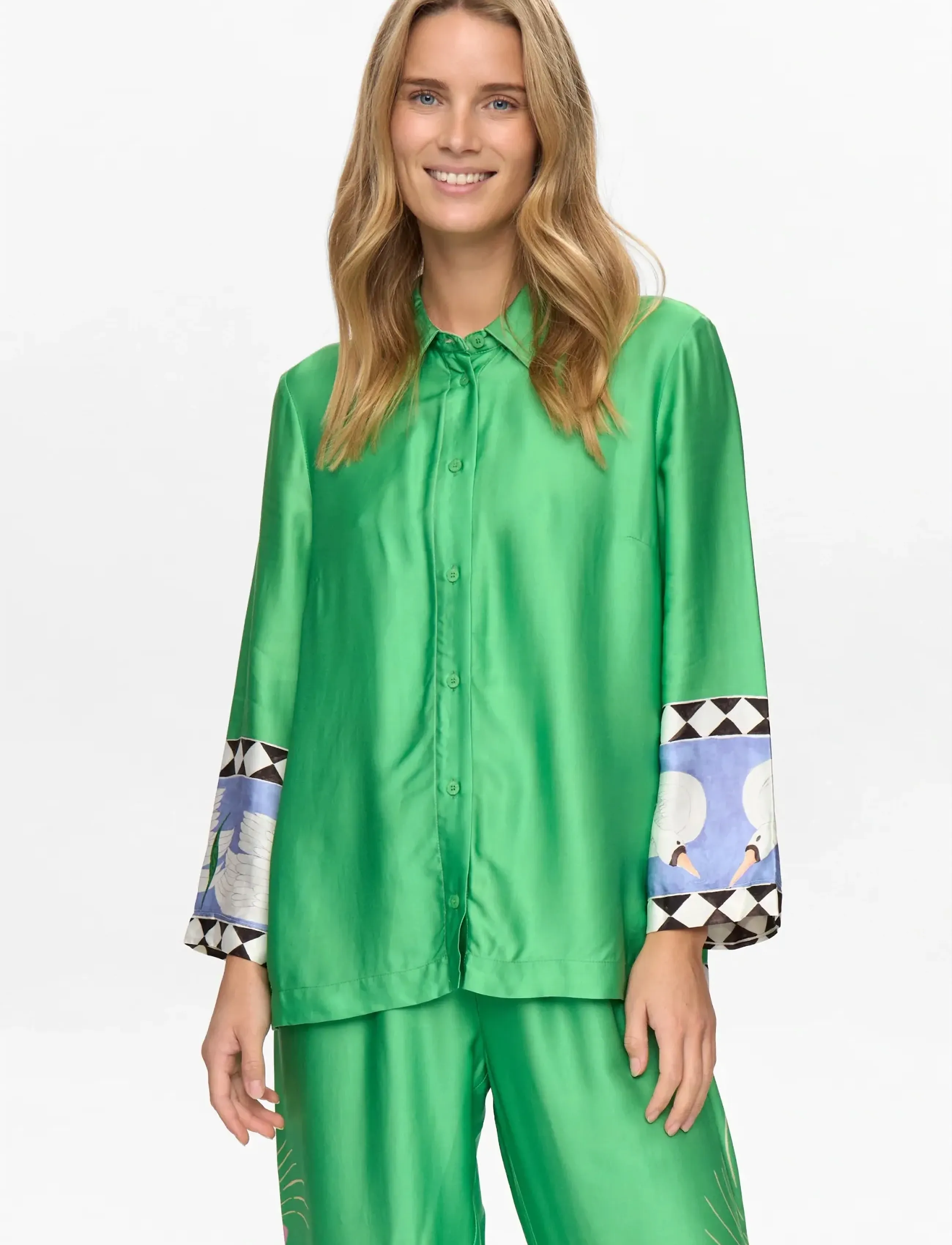 Nümph NUADELINA SHIRT - Bluser & Skjorter - VIBRANT GREEN / green