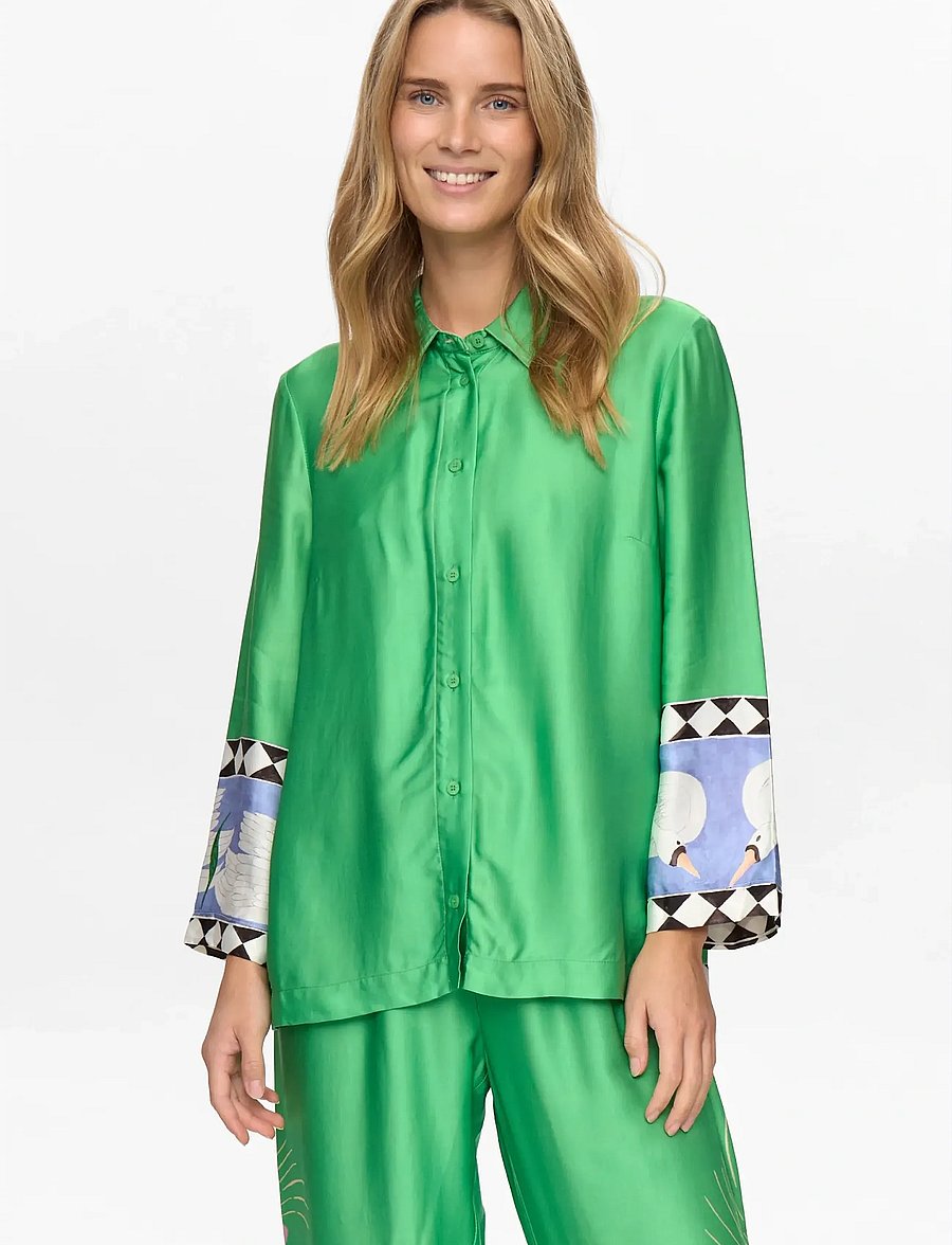 Nümph - NUADELINA SHIRT - pikkade varrukatega särgid - vibrant green - 0