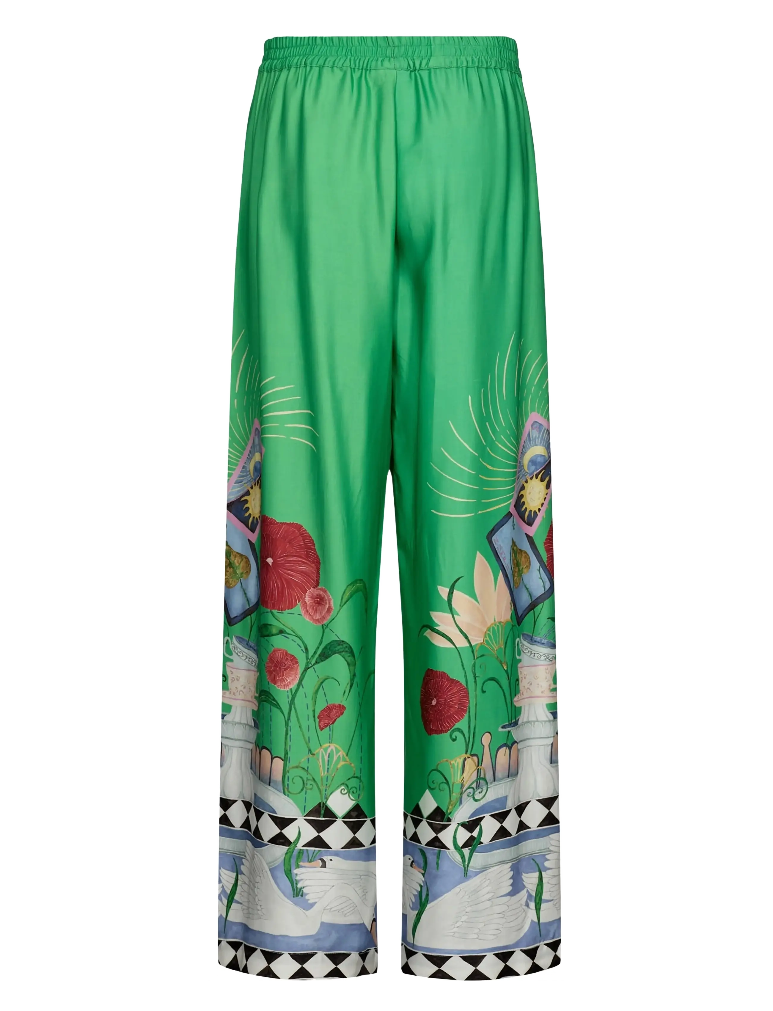 Nümph - NUADELINA PANTS - laia säärega püksid - vibrant green - 1