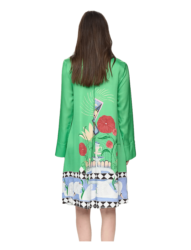 Nümph - NUADELINA DRESS - skjortekjoler - vibrant green - 1