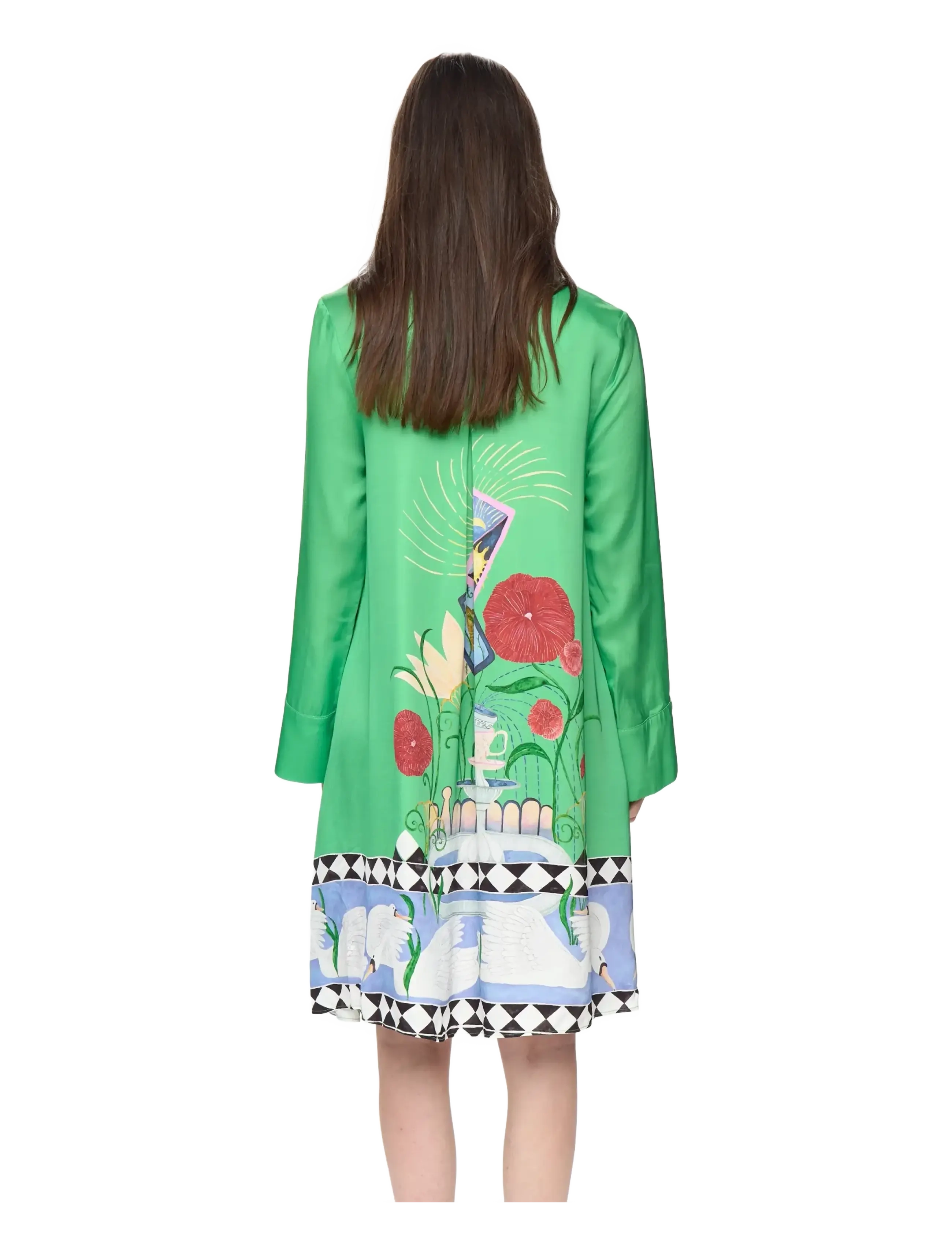 Nümph - NUADELINA DRESS - skjortekjoler - vibrant green - 1