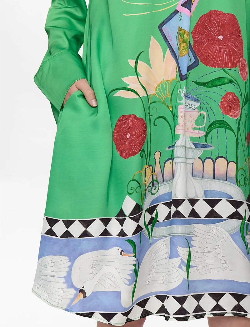 Nümph - NUADELINA DRESS - skjortekjoler - vibrant green - 3