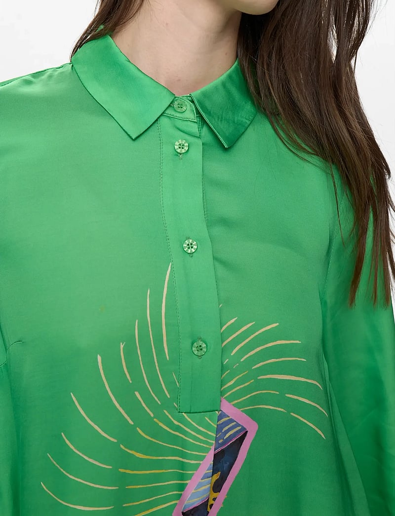 Nümph - NUADELINA DRESS - skjortekjoler - vibrant green - 4