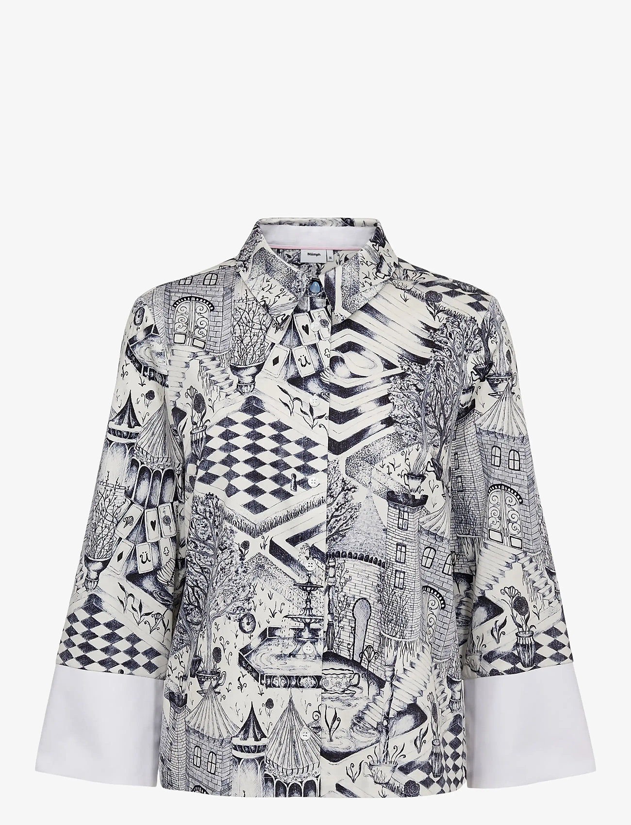 Nümph - NUGARDENIA SHIRT - pikkade varrukatega särgid - cloud dancer - 1