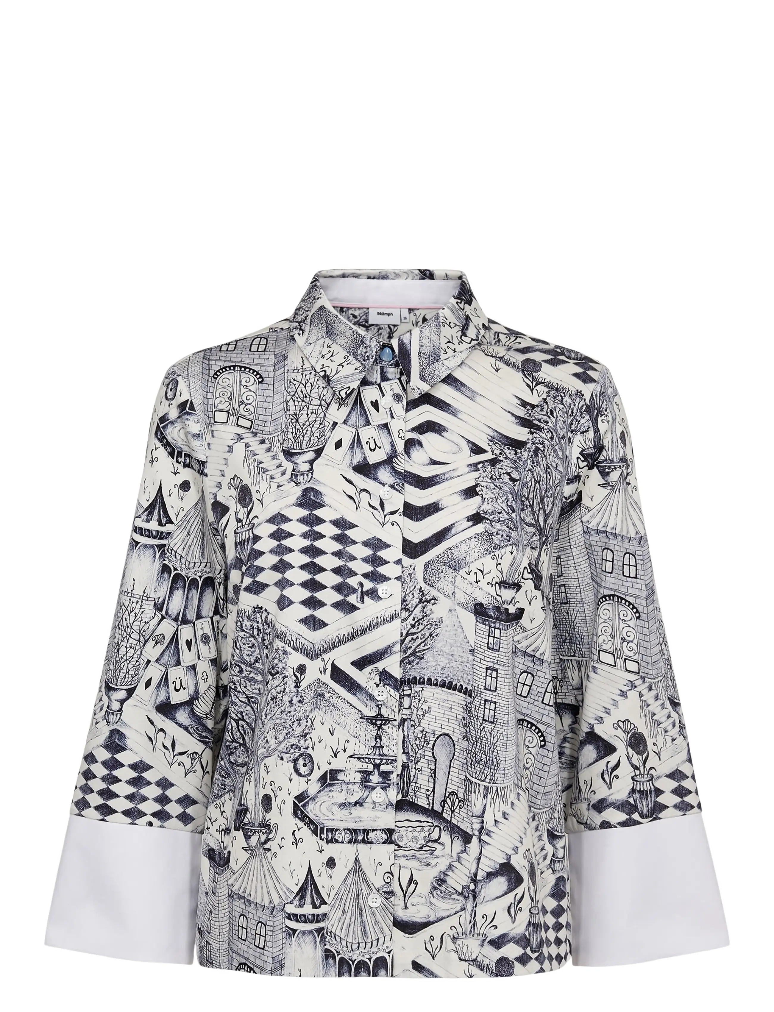 Nümph NUGARDENIA SHIRT - Vaatteet - CLOUD DANCER / blue