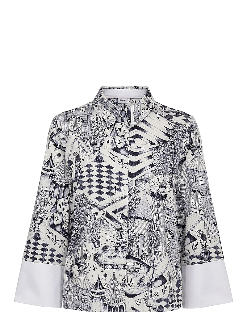 Nümph - NUGARDENIA SHIRT - pikkade varrukatega särgid - cloud dancer - 1