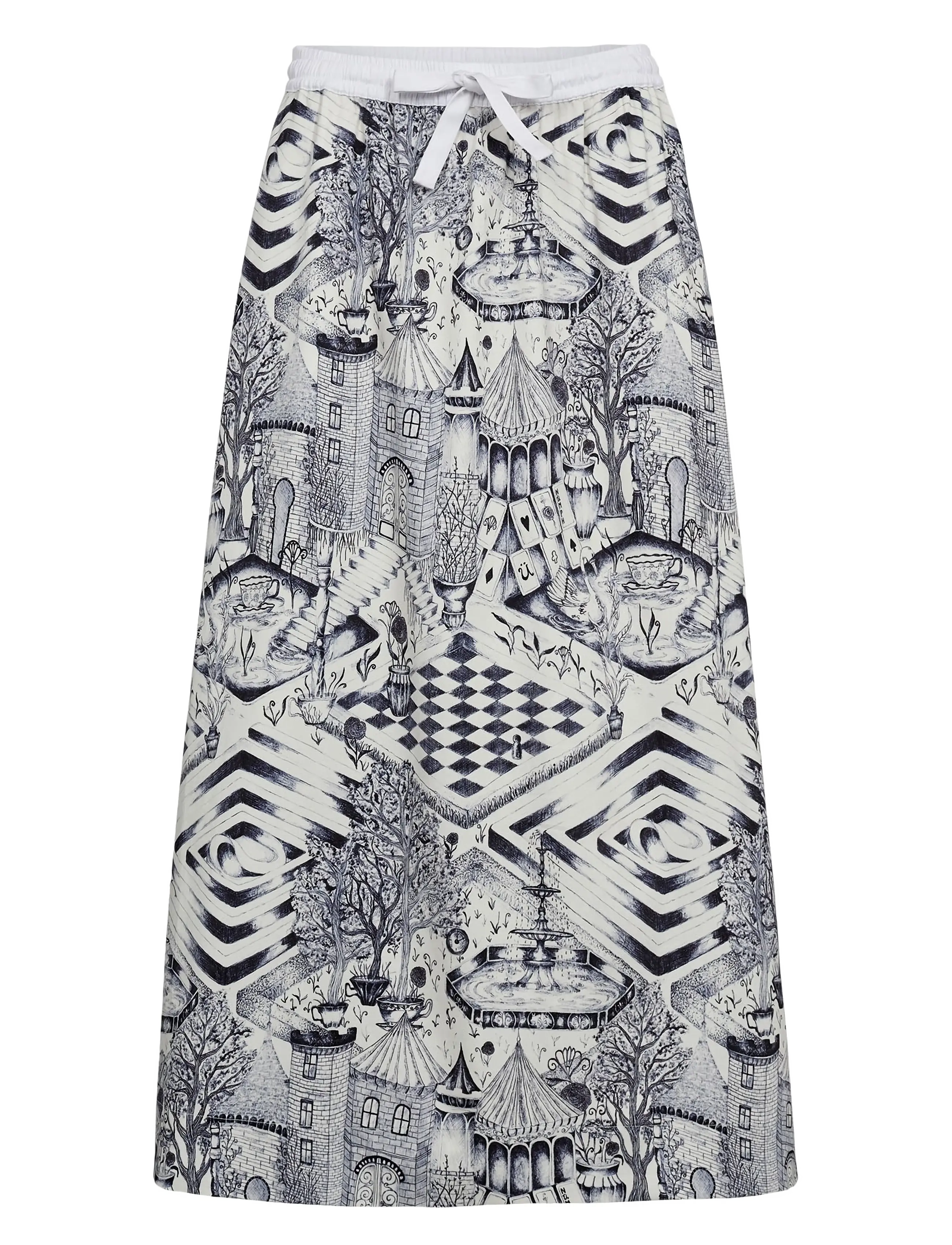 Nümph NUGARDENIA SKIRT - Nümph - CLOUD DANCER / navy