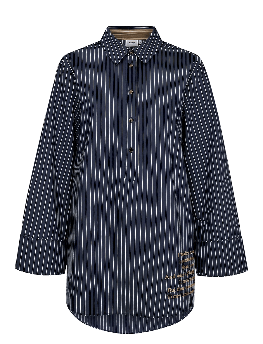 Nümph - NUASTRA SHIRT - long-sleeved shirts - dark sapphire - 0