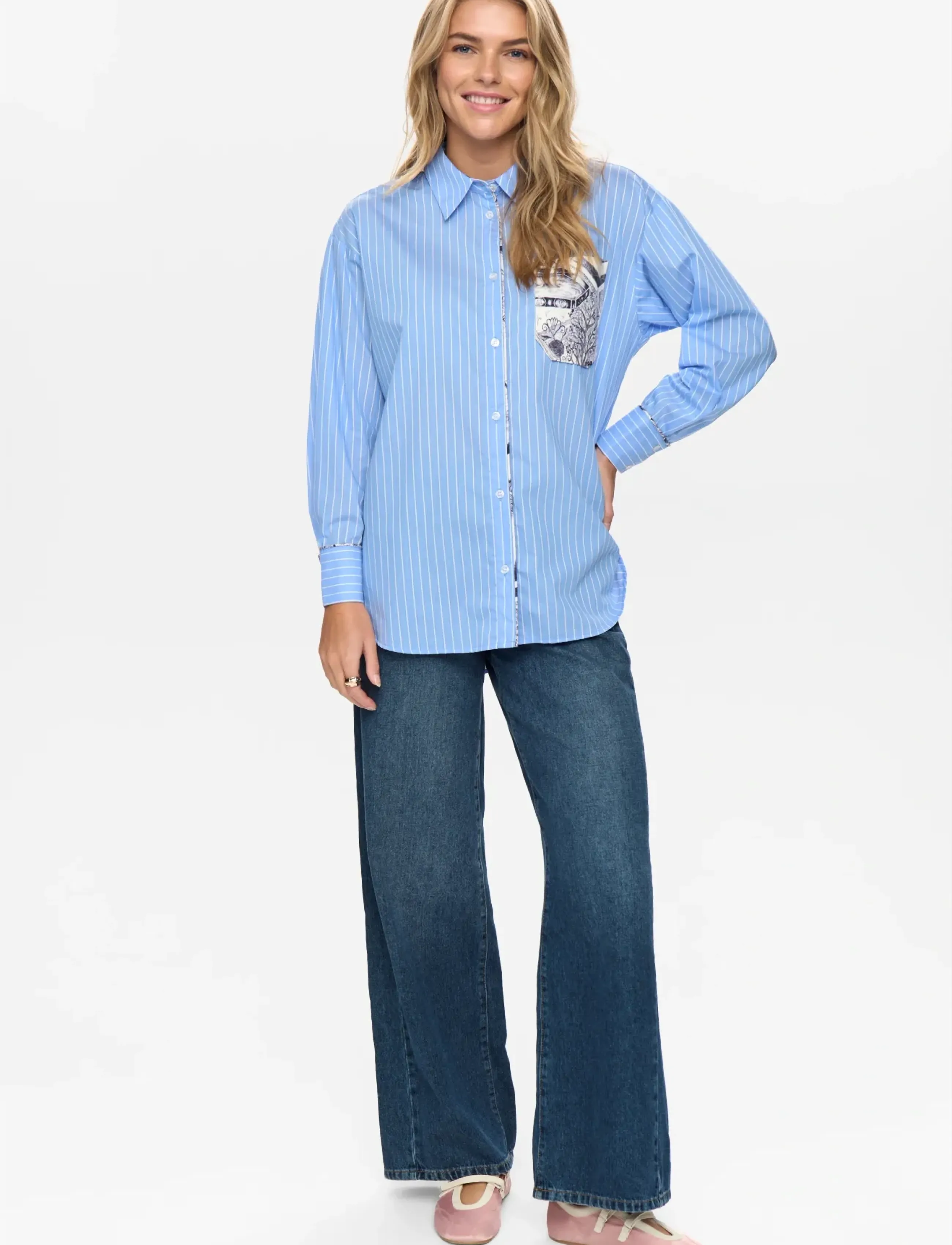 Nümph NUAVIVA SHIRT - Blūzes un krekli - HYDRANGEA / blue