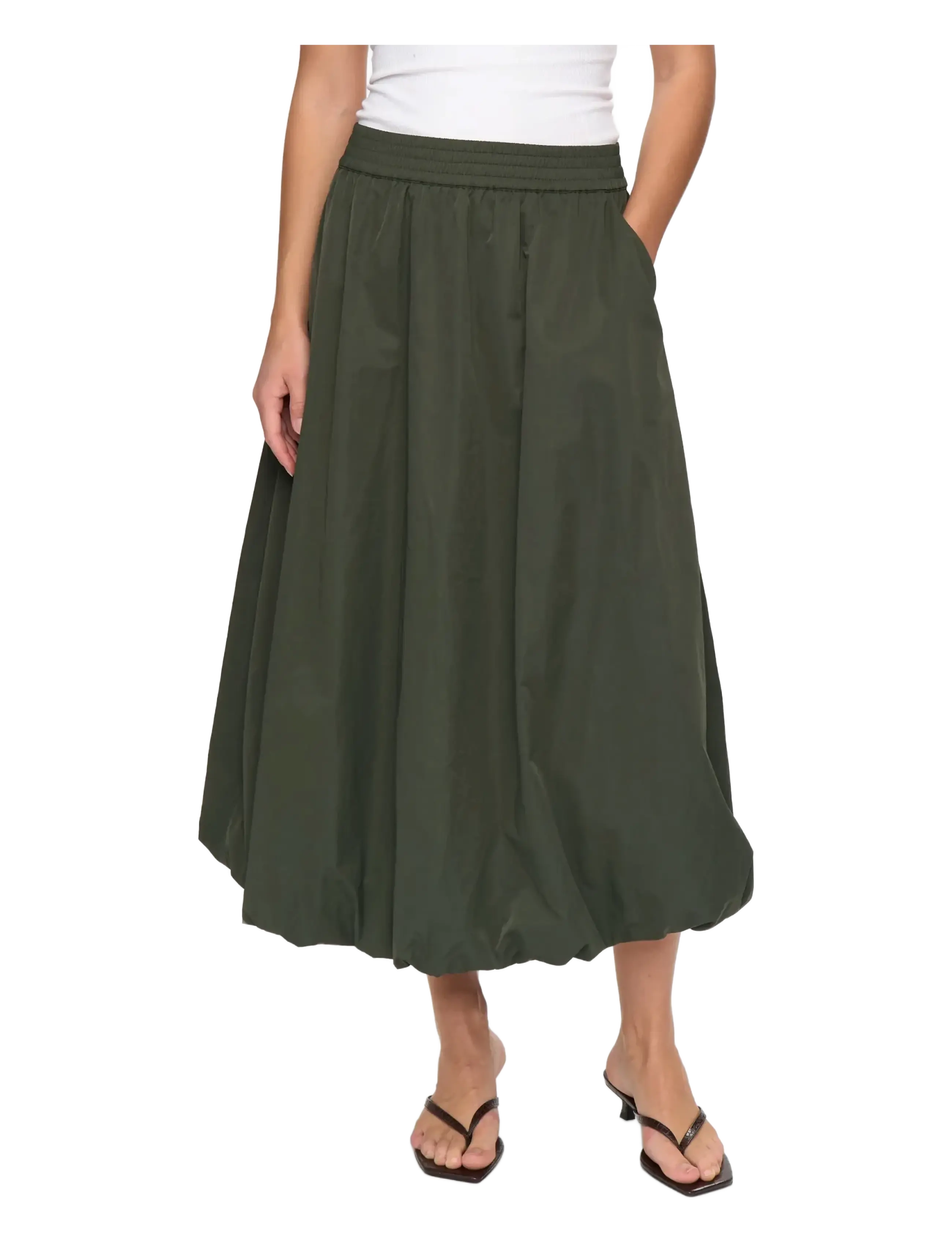 Nümph NUFRANKIE BALLOON SKIRT - Kläder - ROSIN / khaki/green