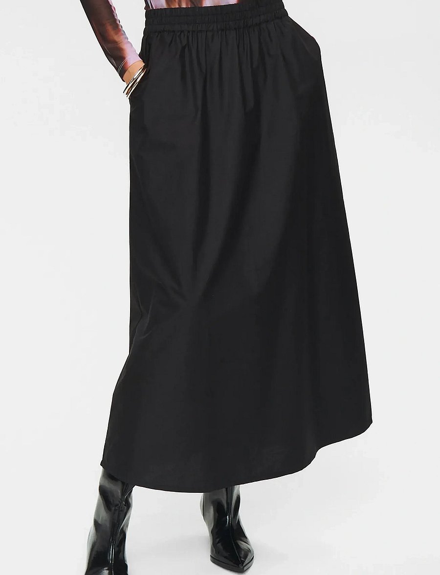 Nümph - NUJUNY LONG SKIRT - maxikjolar - caviar - 0