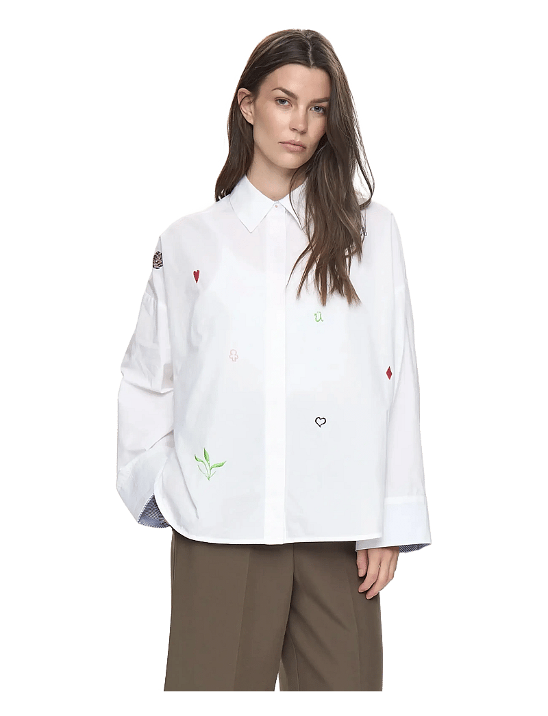 Nümph - NUJUNA SHIRT - pikkade varrukatega särgid - cloud dancer - 0