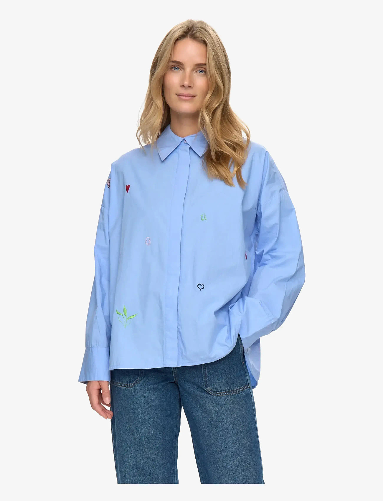 Nümph - NUJUNA SHIRT - långärmade skjortor - hydrangea - 0