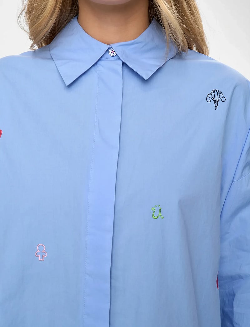 Nümph - NUJUNA SHIRT - långärmade skjortor - hydrangea - 4