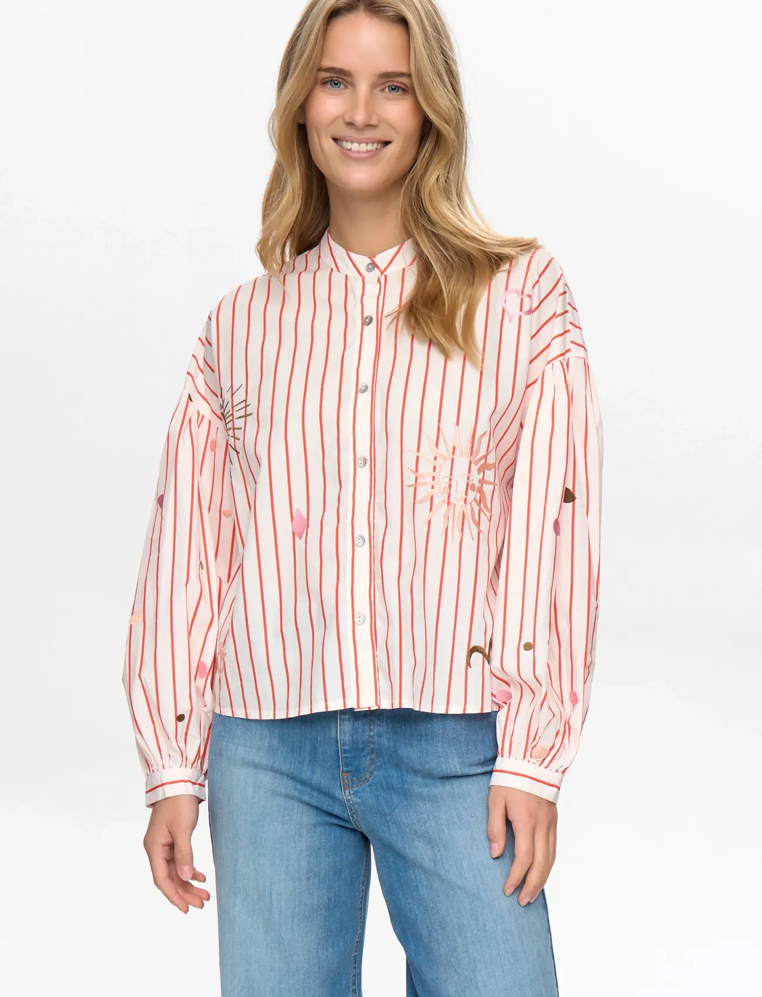 Nümph NUSOLEIMA SHIRT - Hemden - CLOUD DANCER / red