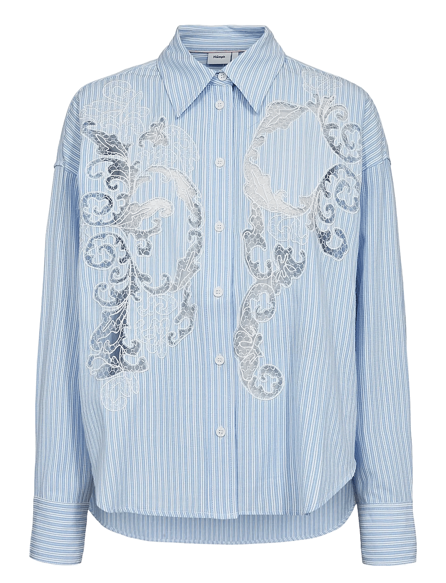 Nümph - NUVALERIE SHIRT - langärmlige hemden - hydrangea - 1