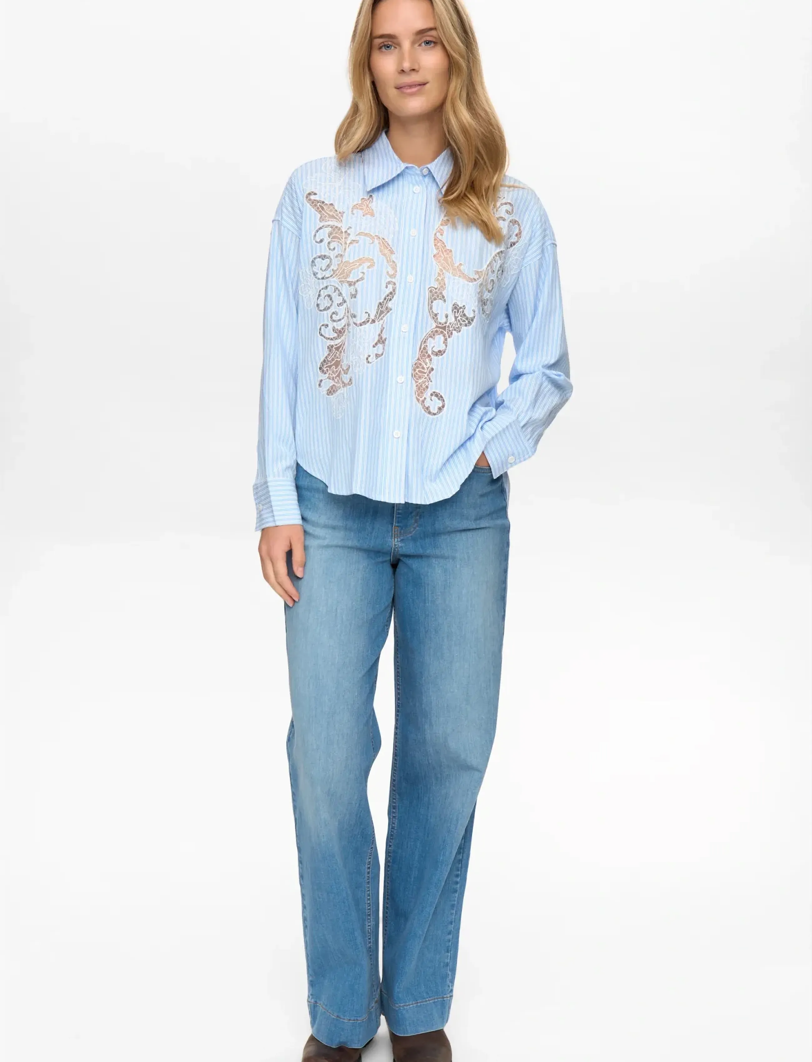 Nümph NUVALERIE SHIRT - Blūzes un krekli - HYDRANGEA / blue