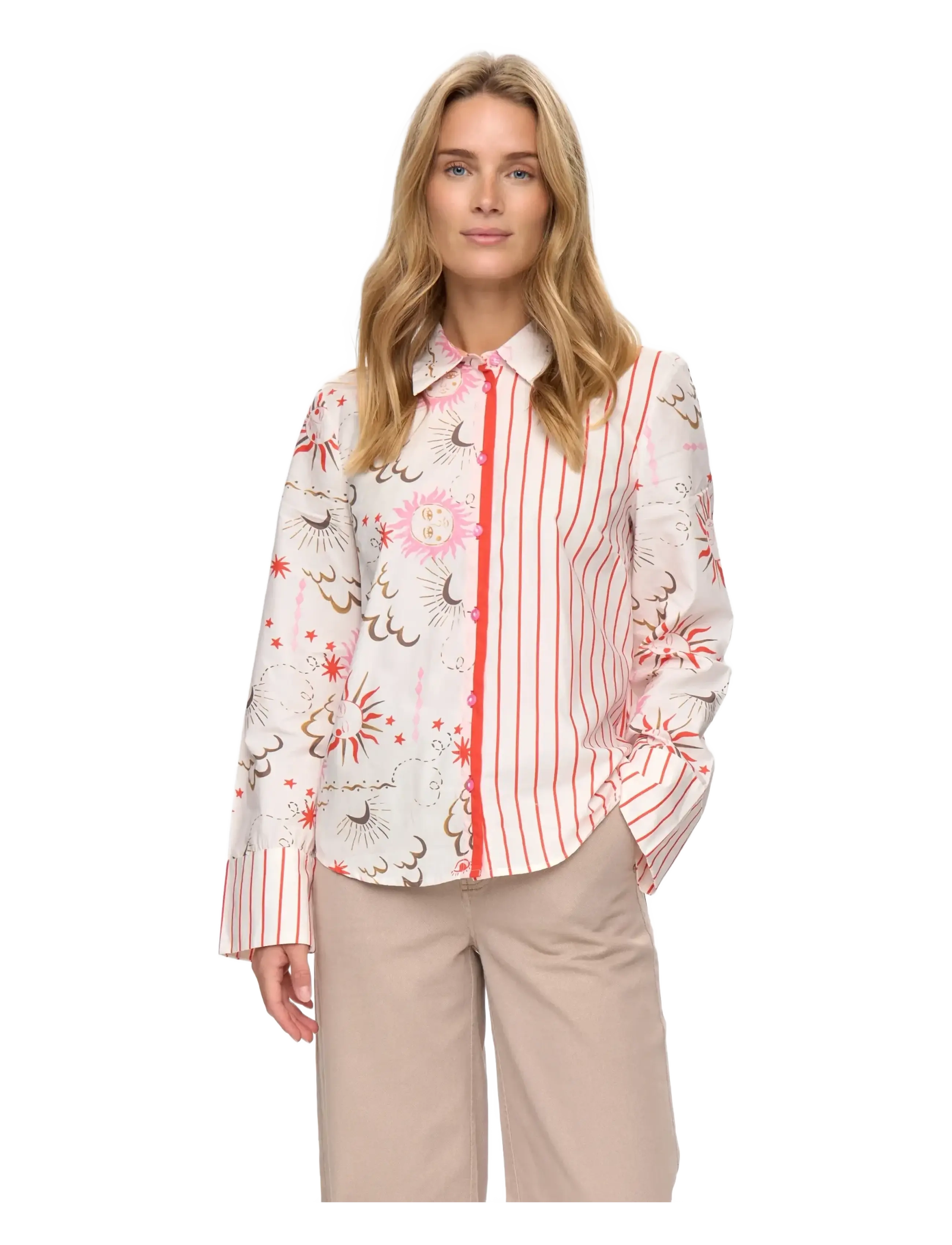 Nümph - NUSOLEIMA MIX SHIRT - cloud dancer - 0