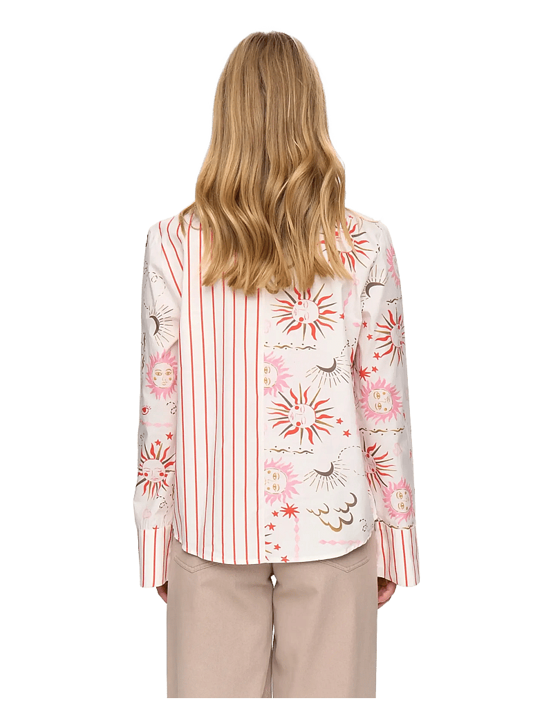 Nümph - NUSOLEIMA MIX SHIRT - langärmlige hemden - cloud dancer - 1