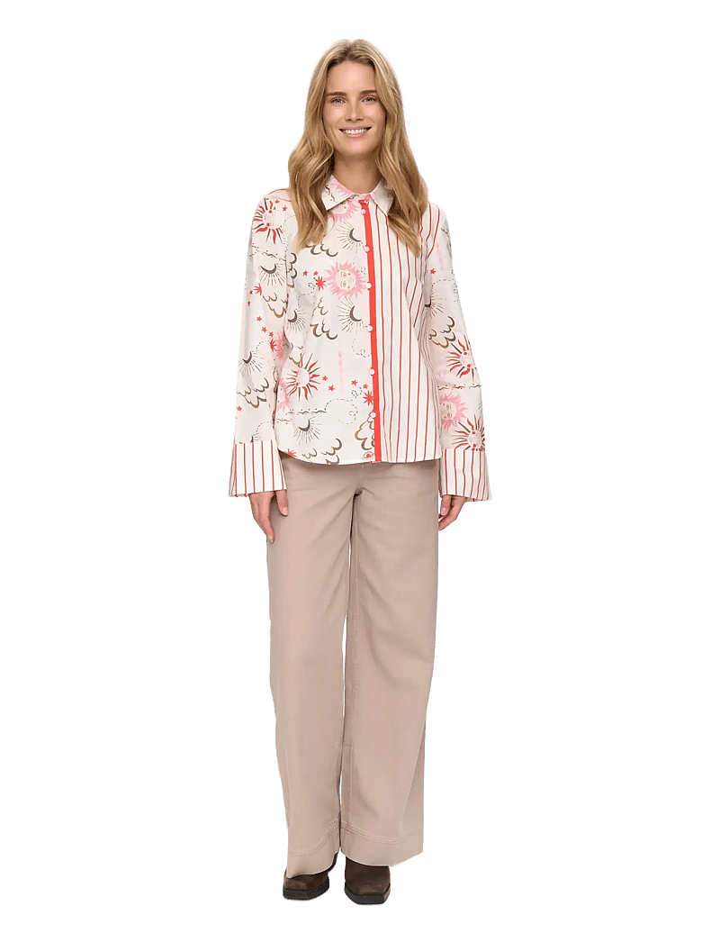 Nümph - NUSOLEIMA MIX SHIRT - langärmlige hemden - cloud dancer - 2