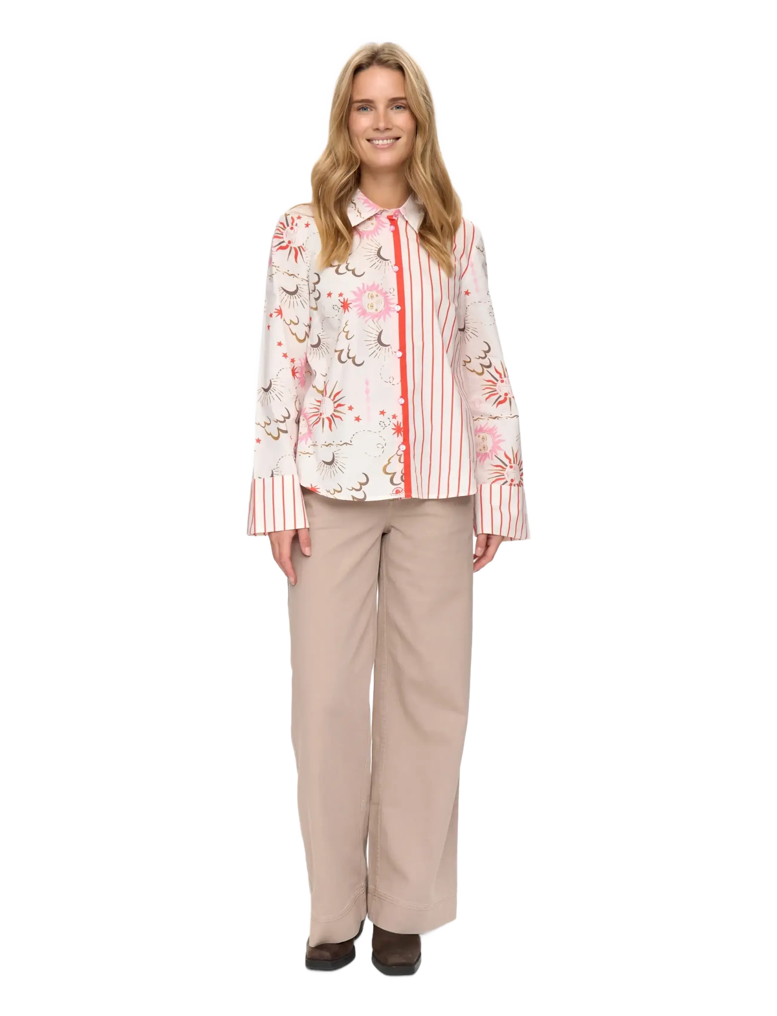 Nümph - NUSOLEIMA MIX SHIRT - cloud dancer - 2