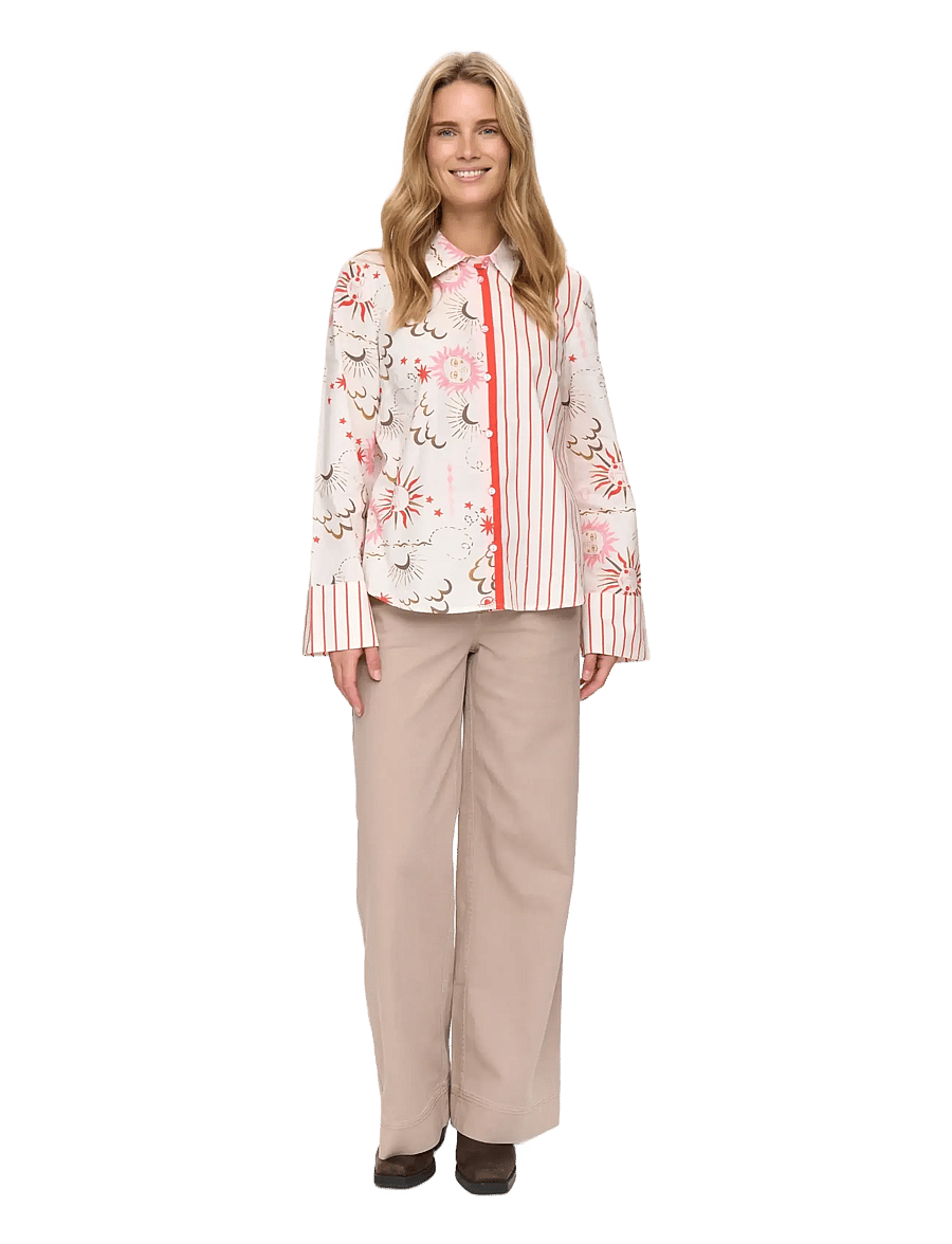 Nümph - NUSOLEIMA MIX SHIRT - cloud dancer - 2