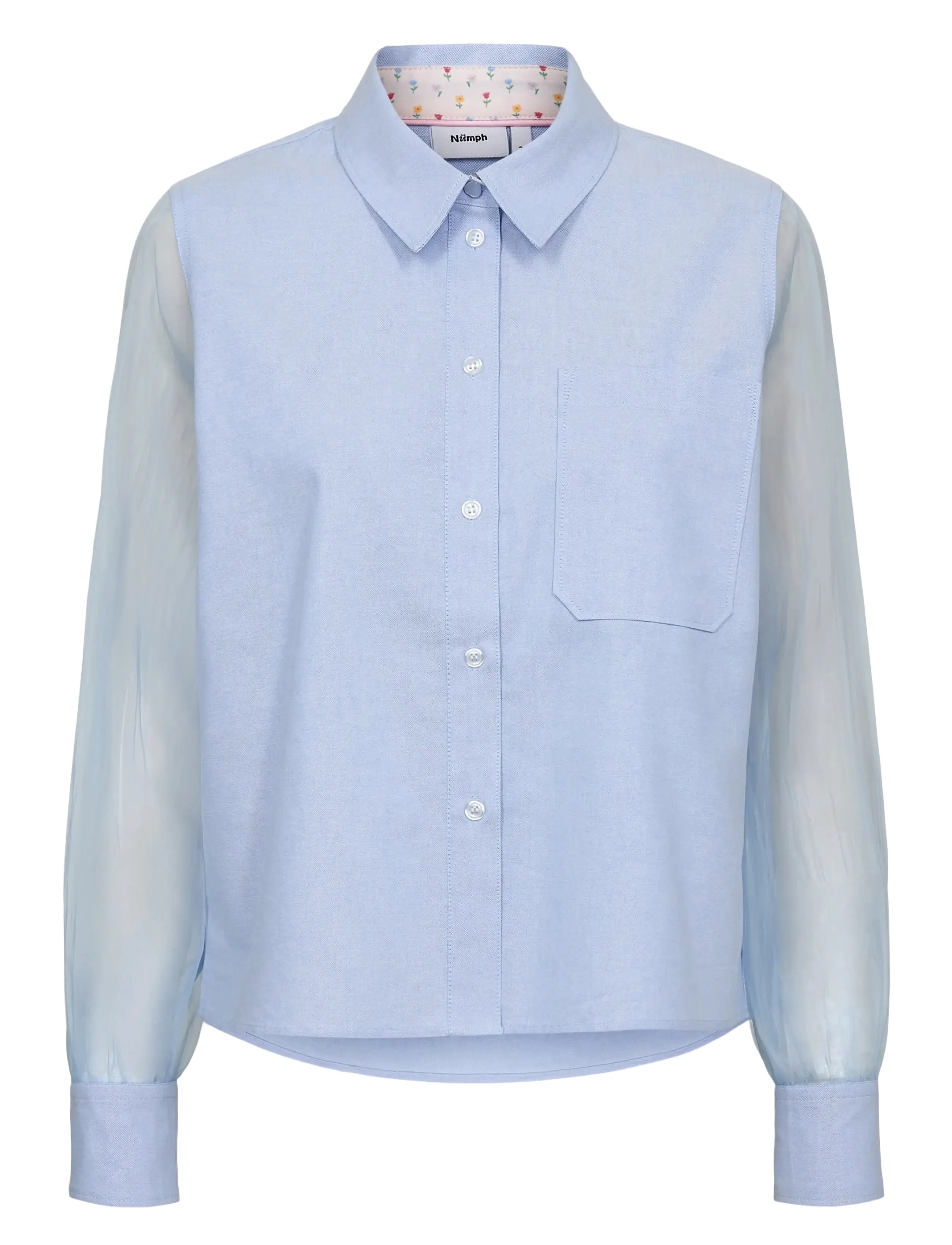 Nümph NULENORA ORGANZA SHIRT - Tøj - HYDRANGEA / blue