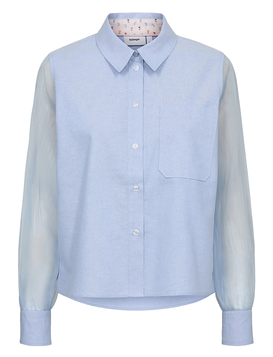 Nümph - NULENORA ORGANZA SHIRT - hydrangea - 1