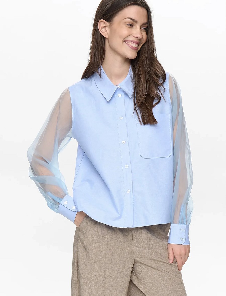 Nümph - NULENORA ORGANZA SHIRT - hydrangea - 3