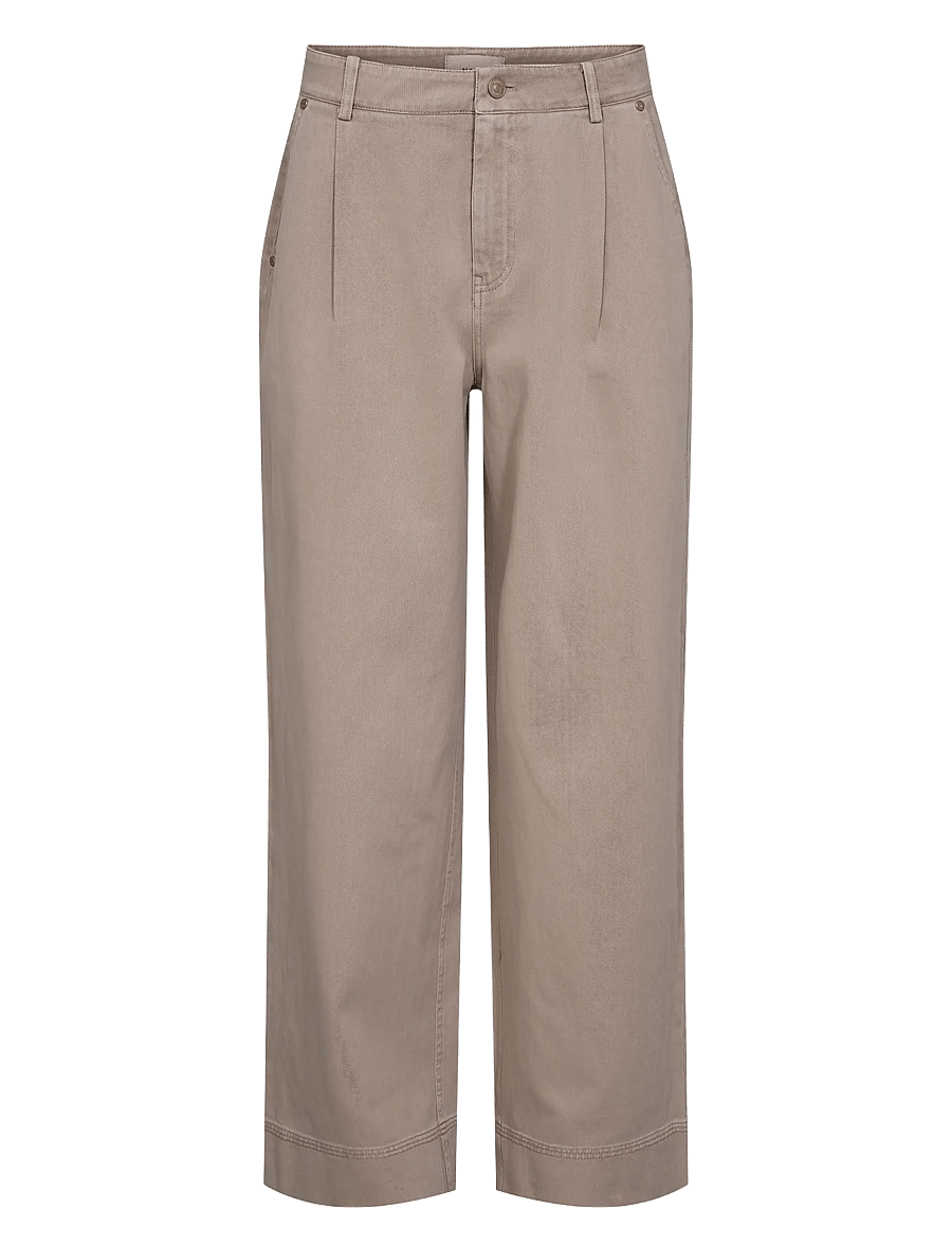 Nümph - NUMARIAM PANTS - hosen mit weitem bein - mushroom - 1